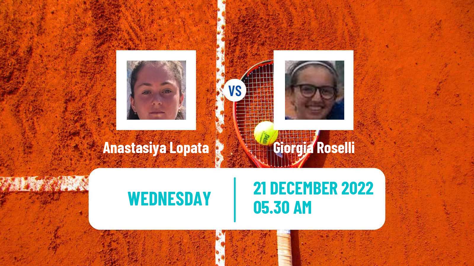 Tennis ITF Tournaments Anastasiya Lopata - Giorgia Roselli