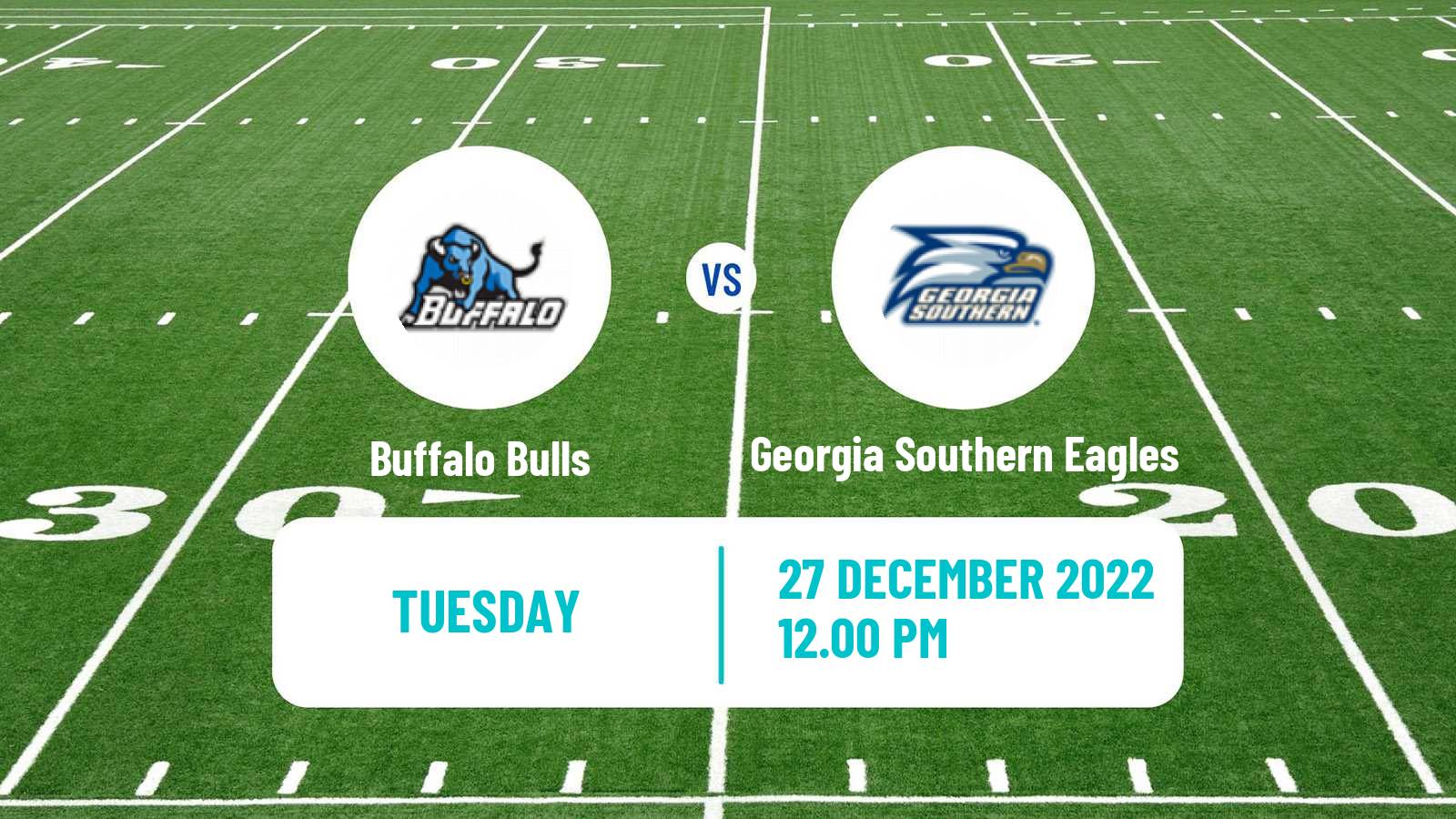 American football NCAA College Football Buffalo Bulls - Georgia Southern Eagles