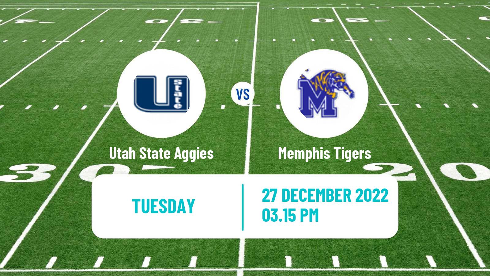 American football NCAA College Football Utah State Aggies - Memphis Tigers