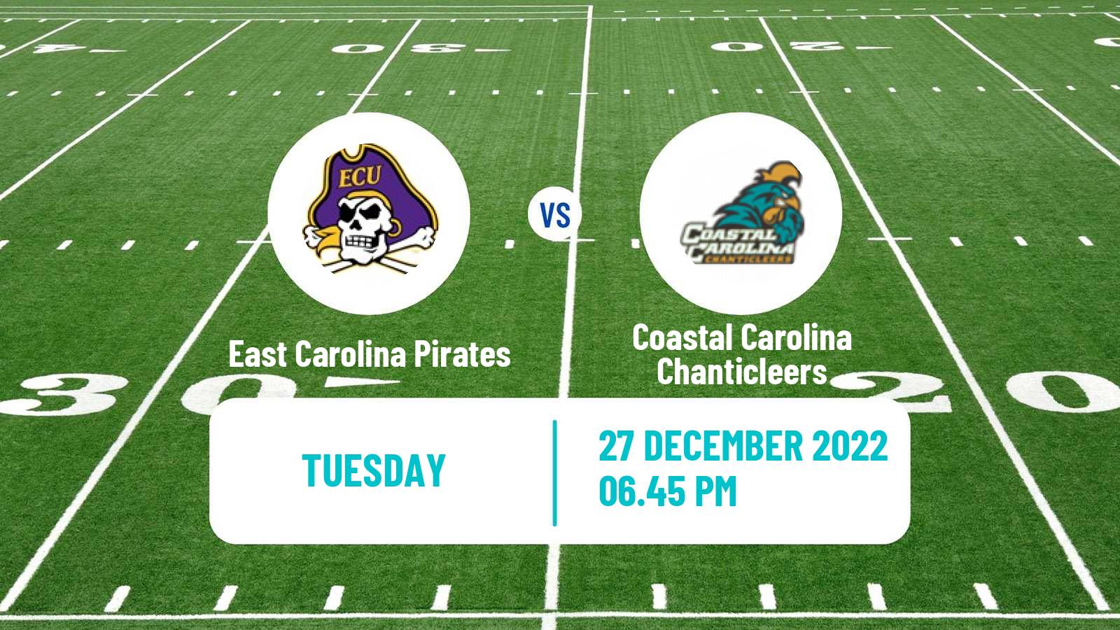 American football NCAA College Football East Carolina Pirates - Coastal Carolina Chanticleers
