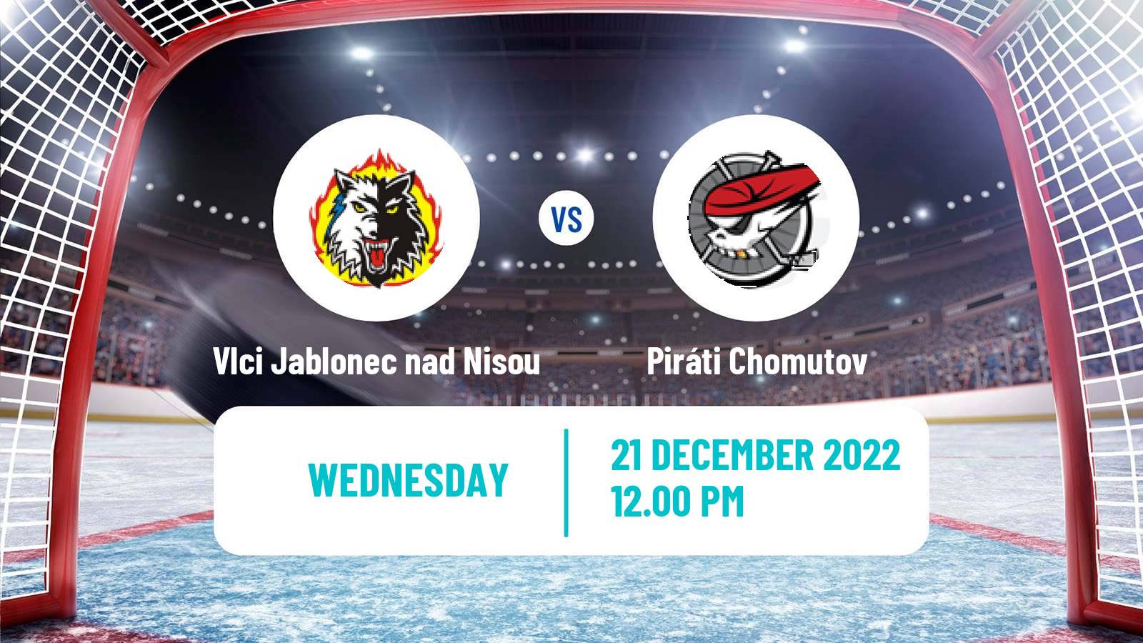 Hockey Czech 2 Liga Hockey West Vlci Jablonec nad Nisou - Piráti Chomutov