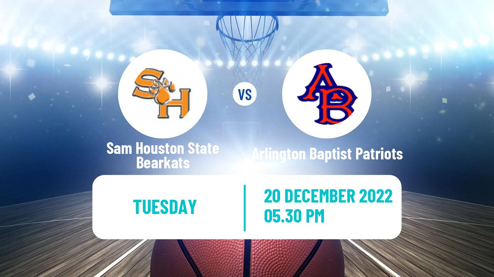 Basketball NCAA College Basketball Sam Houston State Bearkats - Arlington Baptist Patriots