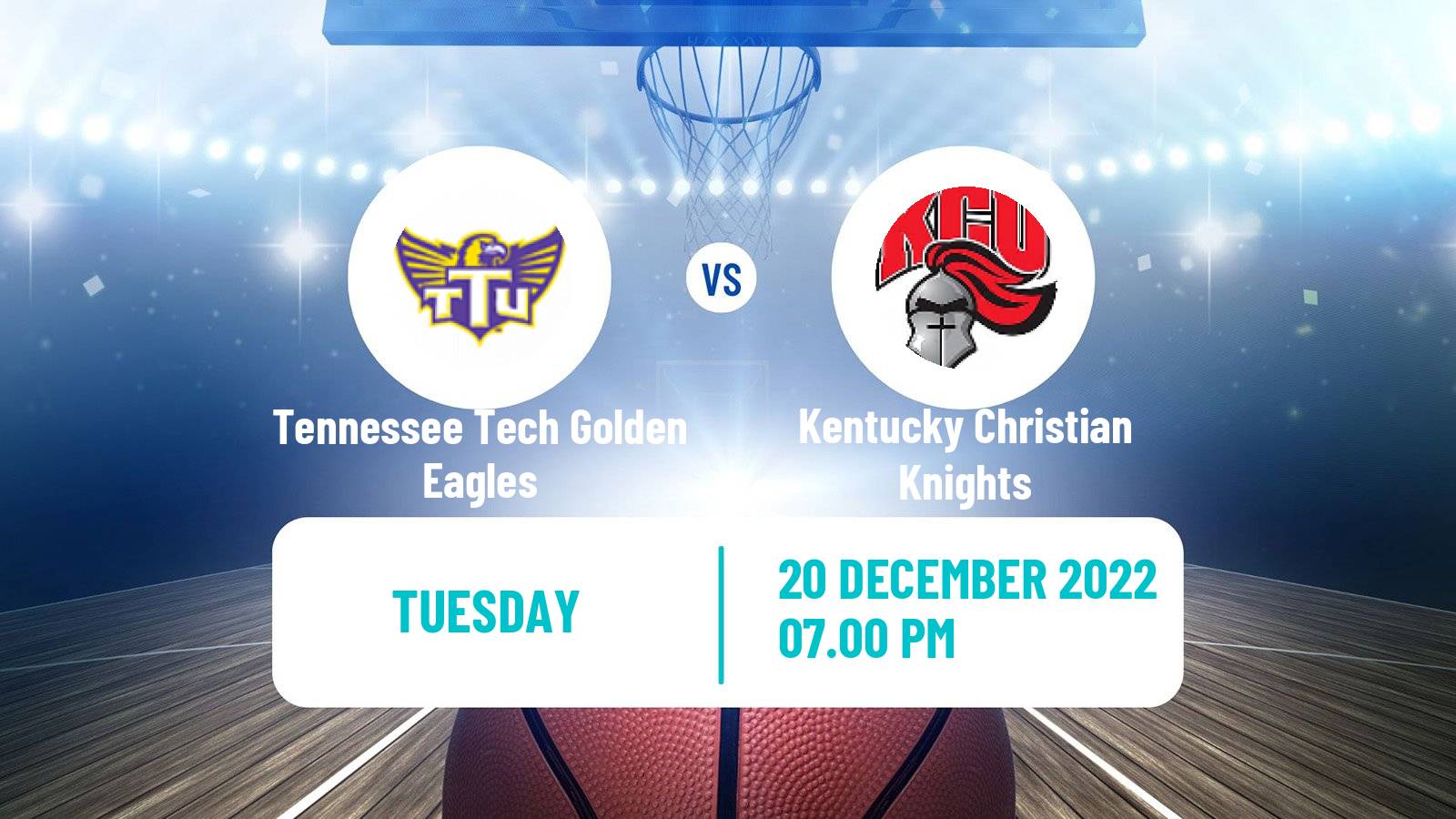 Basketball NCAA College Basketball Tennessee Tech Golden Eagles - Kentucky Christian Knights