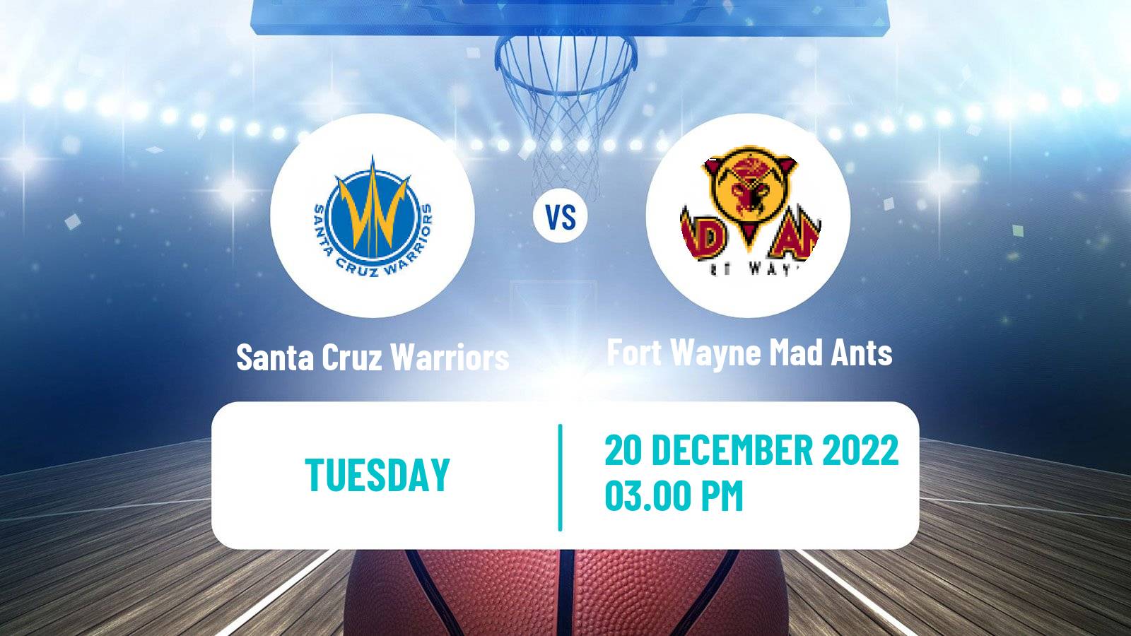 Basketball NBA G-League Santa Cruz Warriors - Fort Wayne Mad Ants