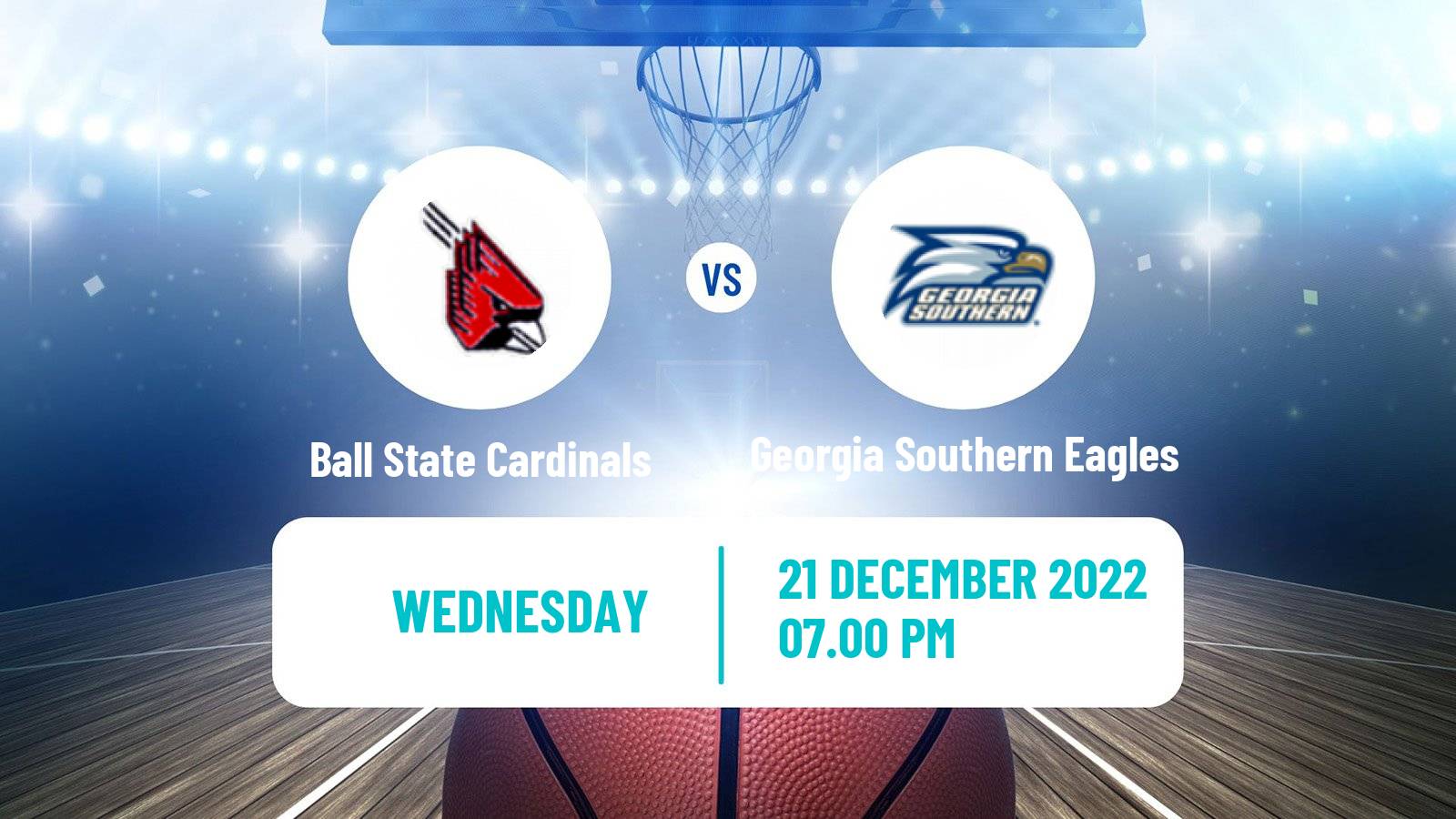 Basketball NCAA College Basketball Ball State Cardinals - Georgia Southern Eagles