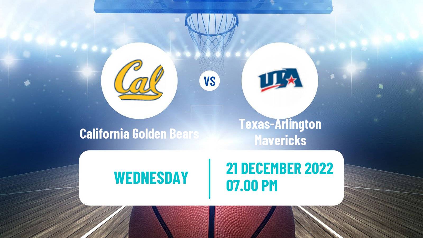 Basketball NCAA College Basketball California Golden Bears - Texas-Arlington Mavericks