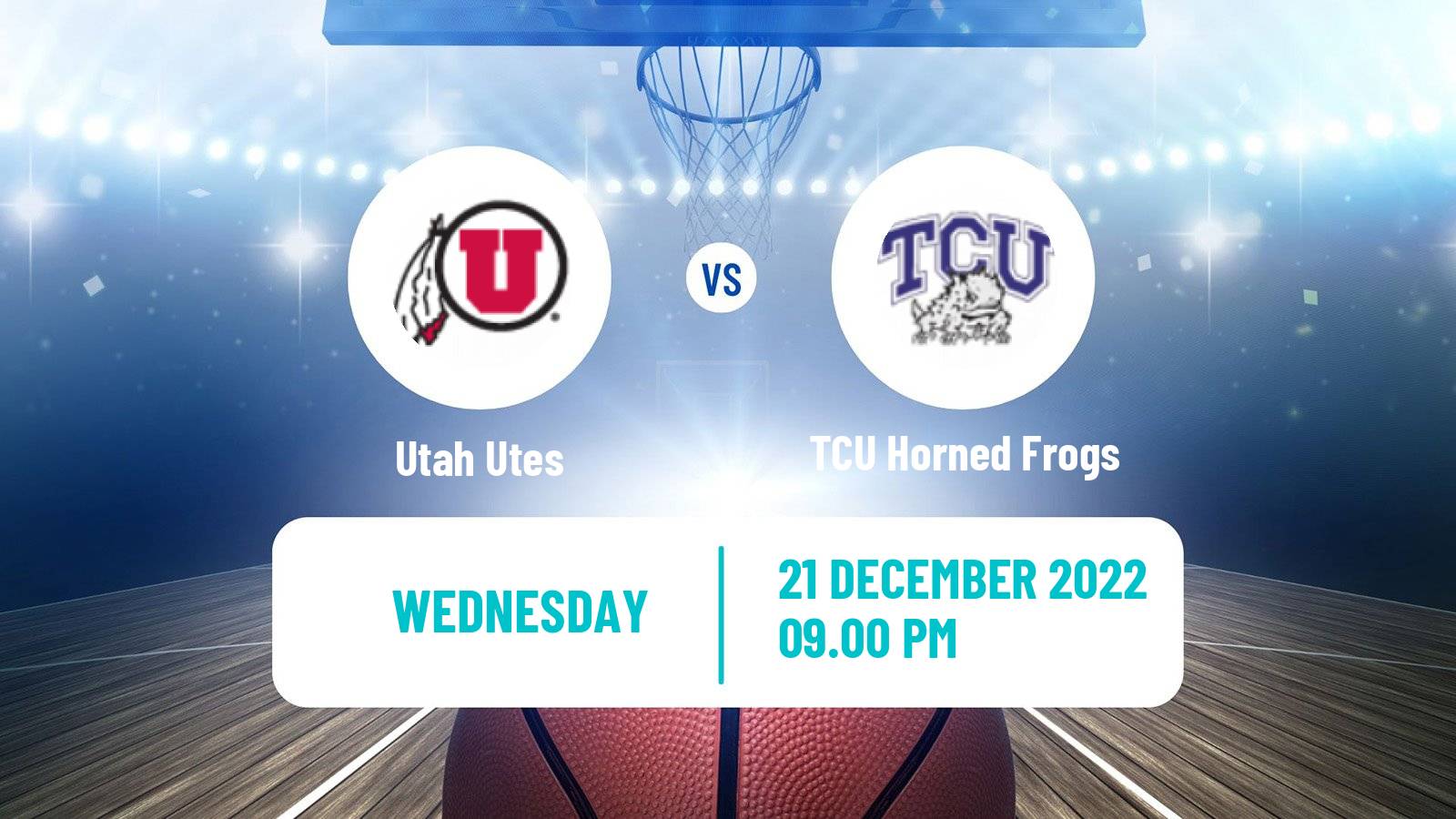 Basketball NCAA College Basketball Utah Utes - TCU Horned Frogs