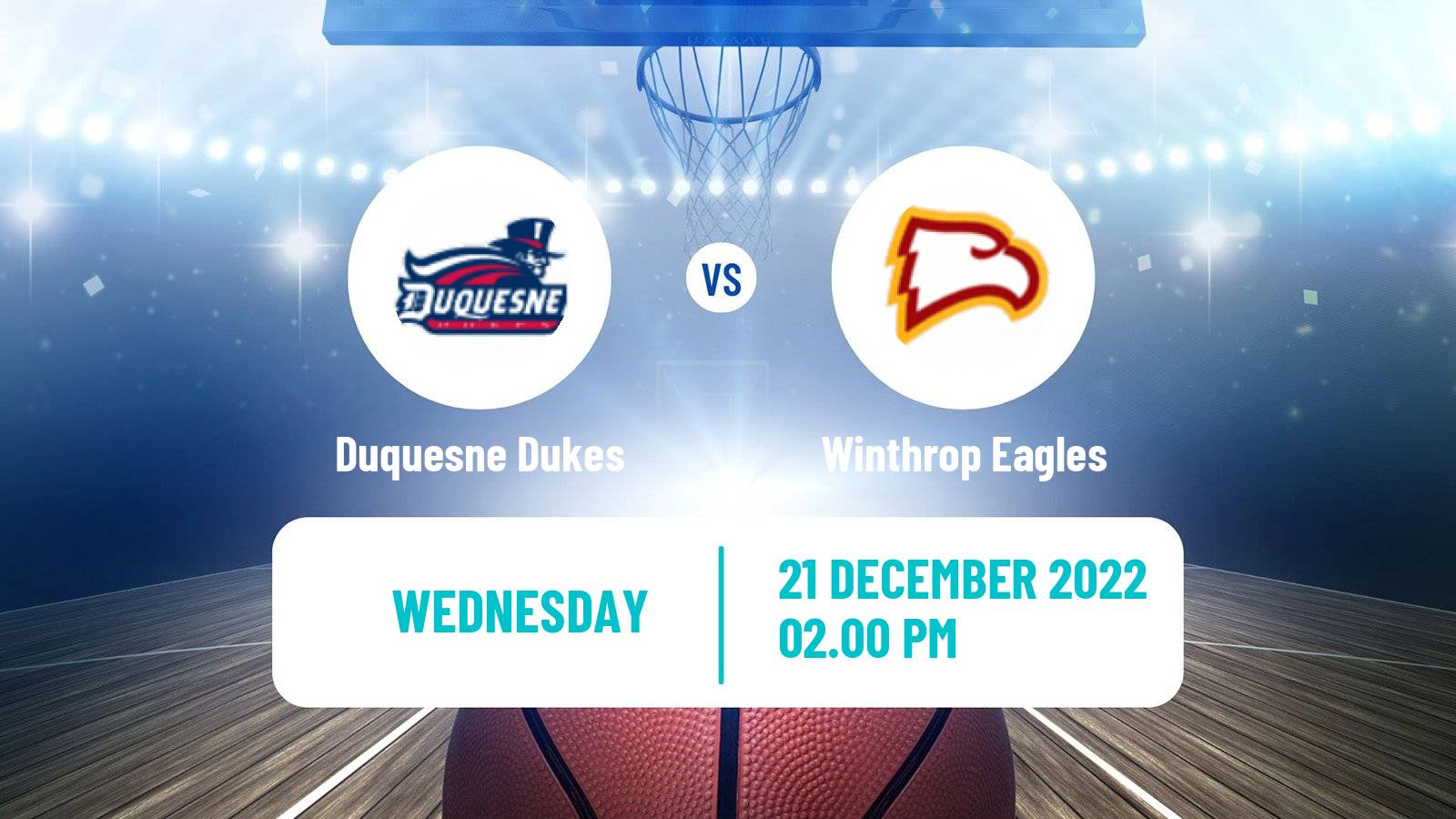 Basketball NCAA College Basketball Duquesne Dukes - Winthrop Eagles