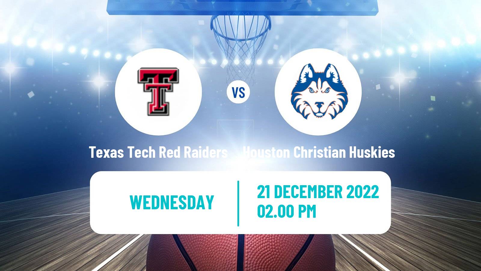 Basketball NCAA College Basketball Texas Tech Red Raiders - Houston Christian Huskies