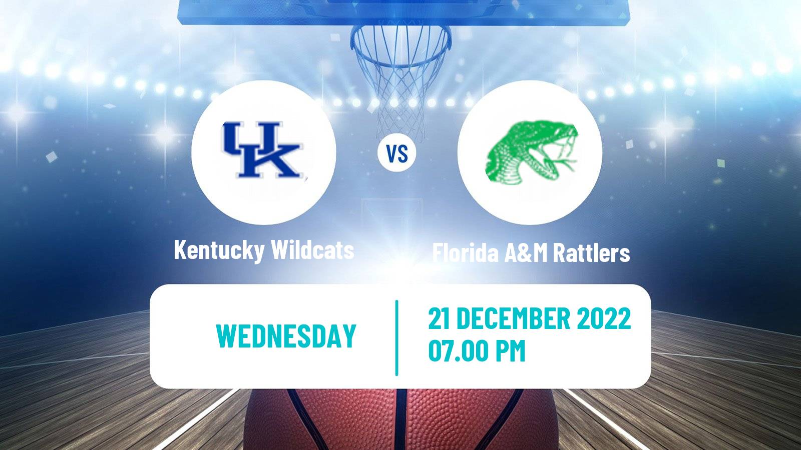 Basketball NCAA College Basketball Kentucky Wildcats - Florida A&M Rattlers