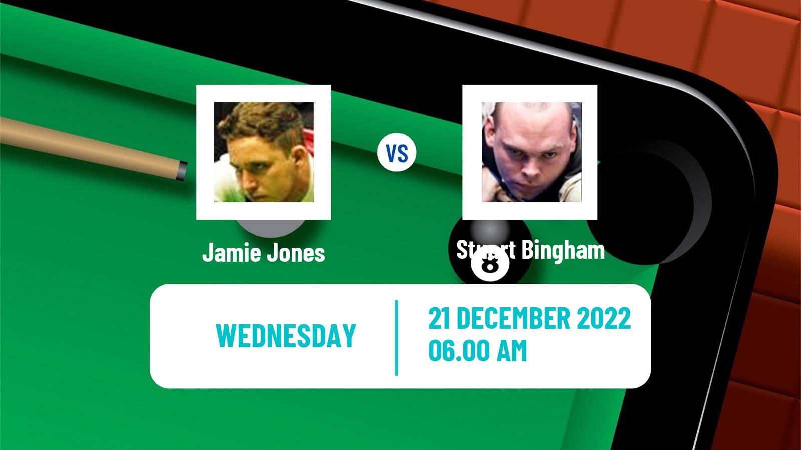 Snooker Snooker Jamie Jones - Stuart Bingham