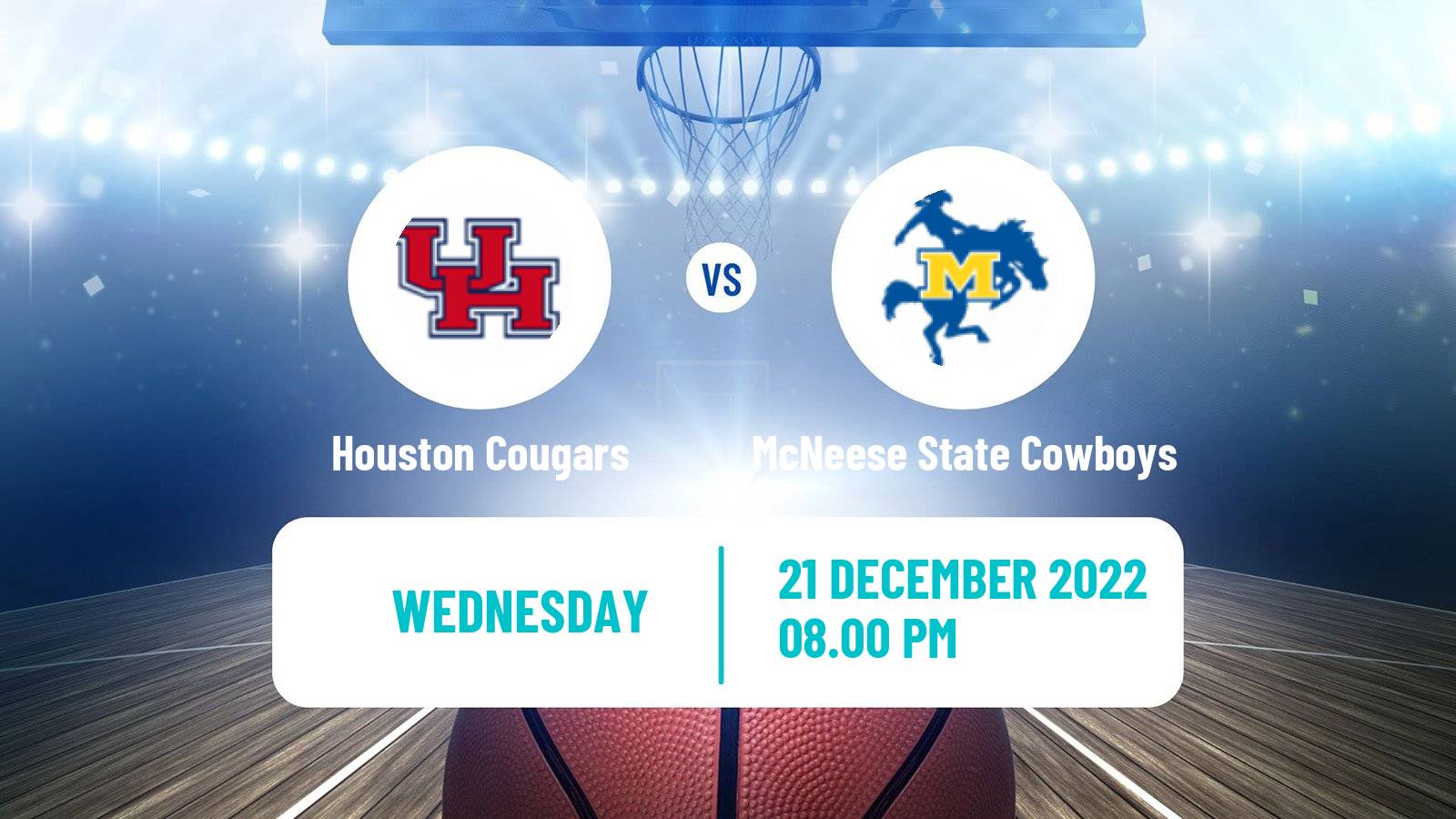 Basketball NCAA College Basketball Houston Cougars - McNeese State Cowboys