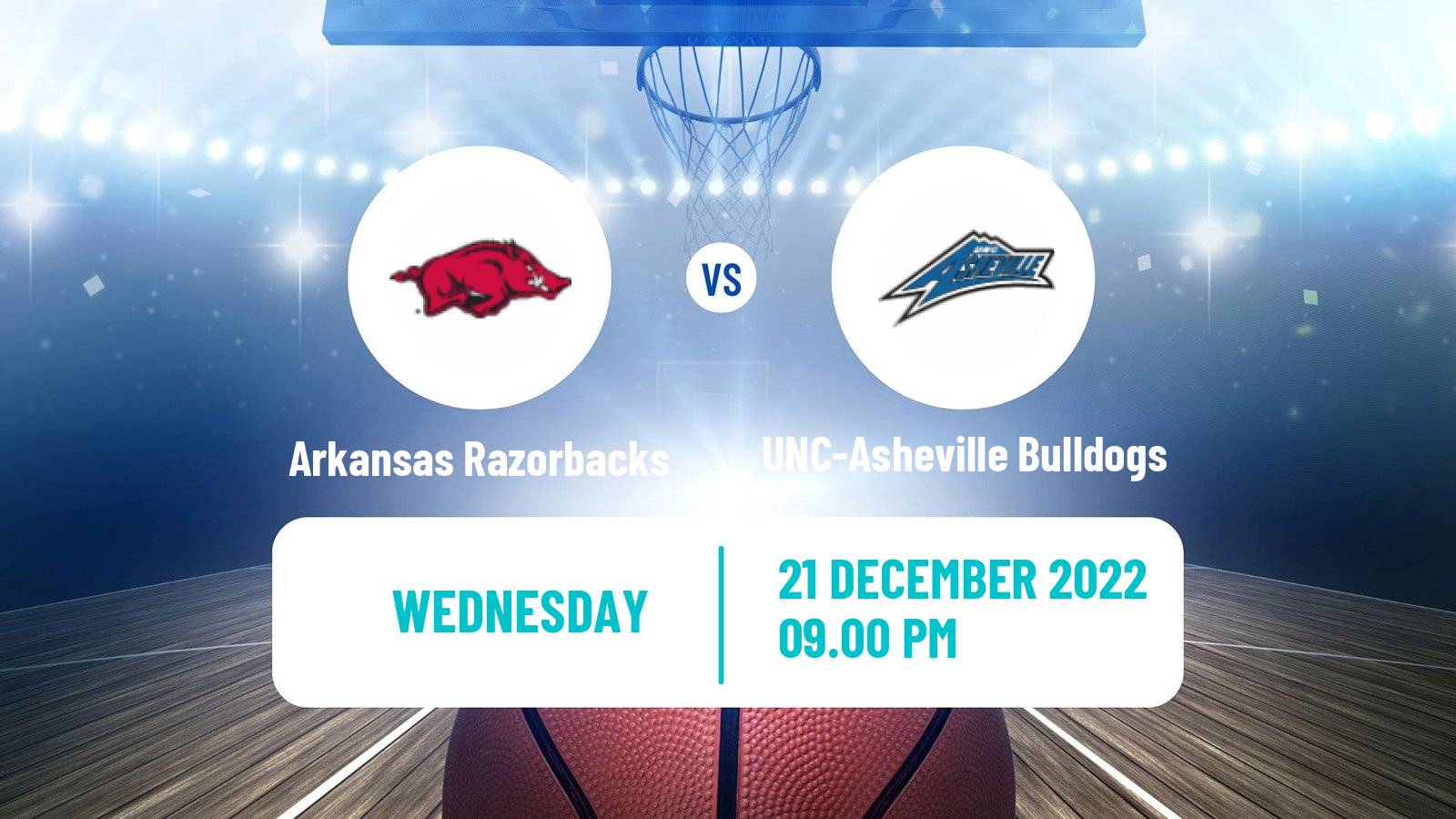 Basketball NCAA College Basketball Arkansas Razorbacks - UNC-Asheville Bulldogs