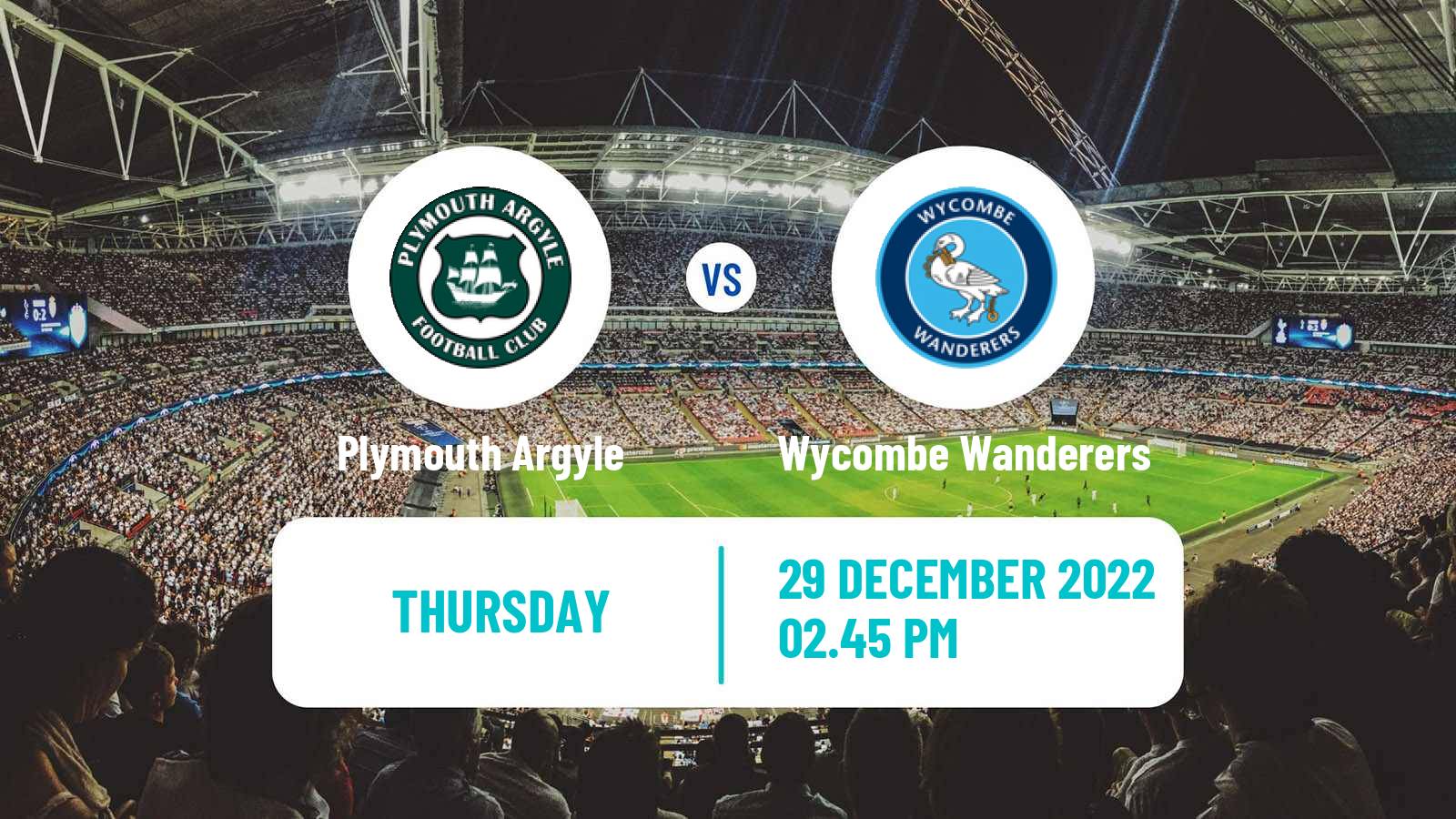 Soccer English League One Plymouth Argyle - Wycombe Wanderers