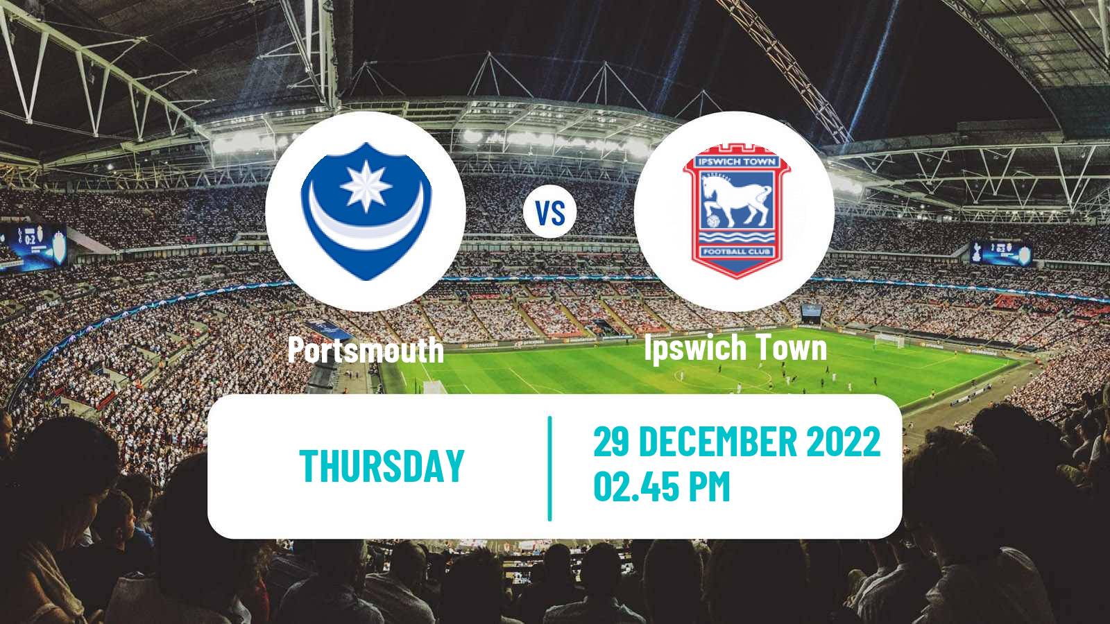Soccer English League One Portsmouth - Ipswich Town