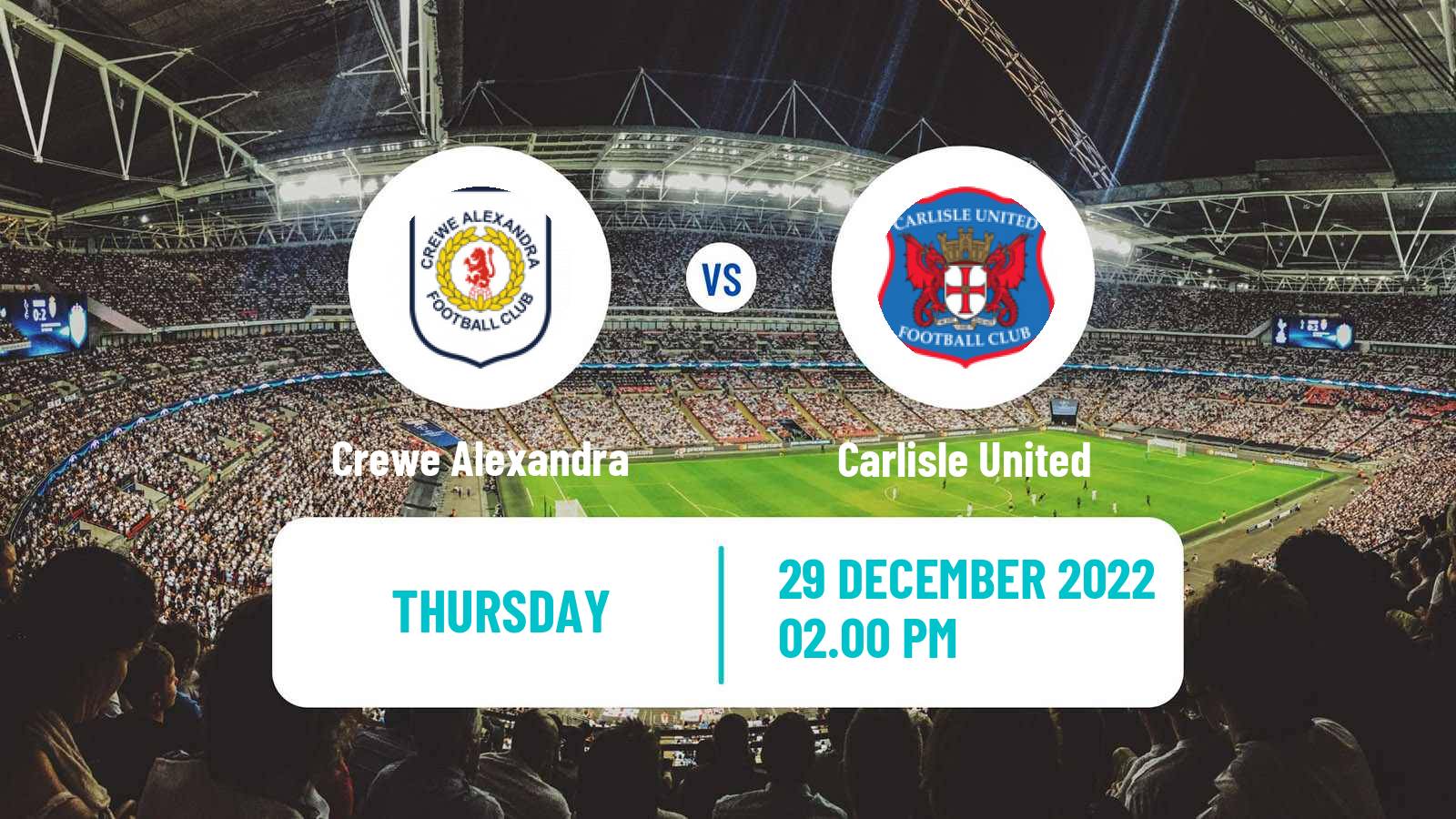 Soccer English League Two Crewe Alexandra - Carlisle United