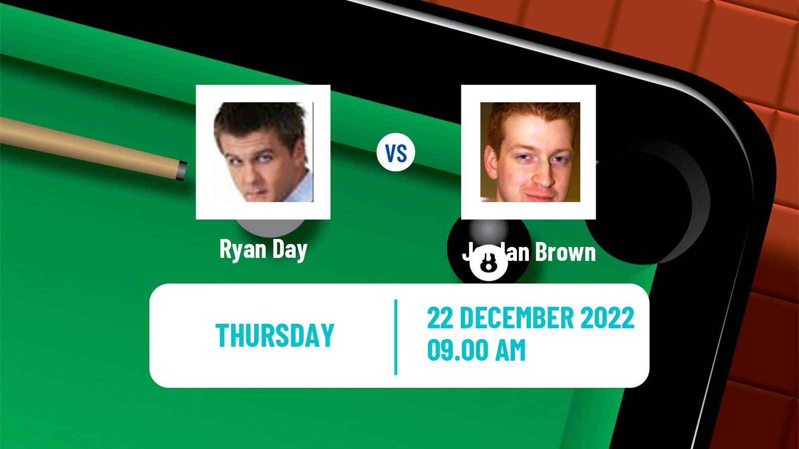 Snooker Snooker Ryan Day - Jordan Brown