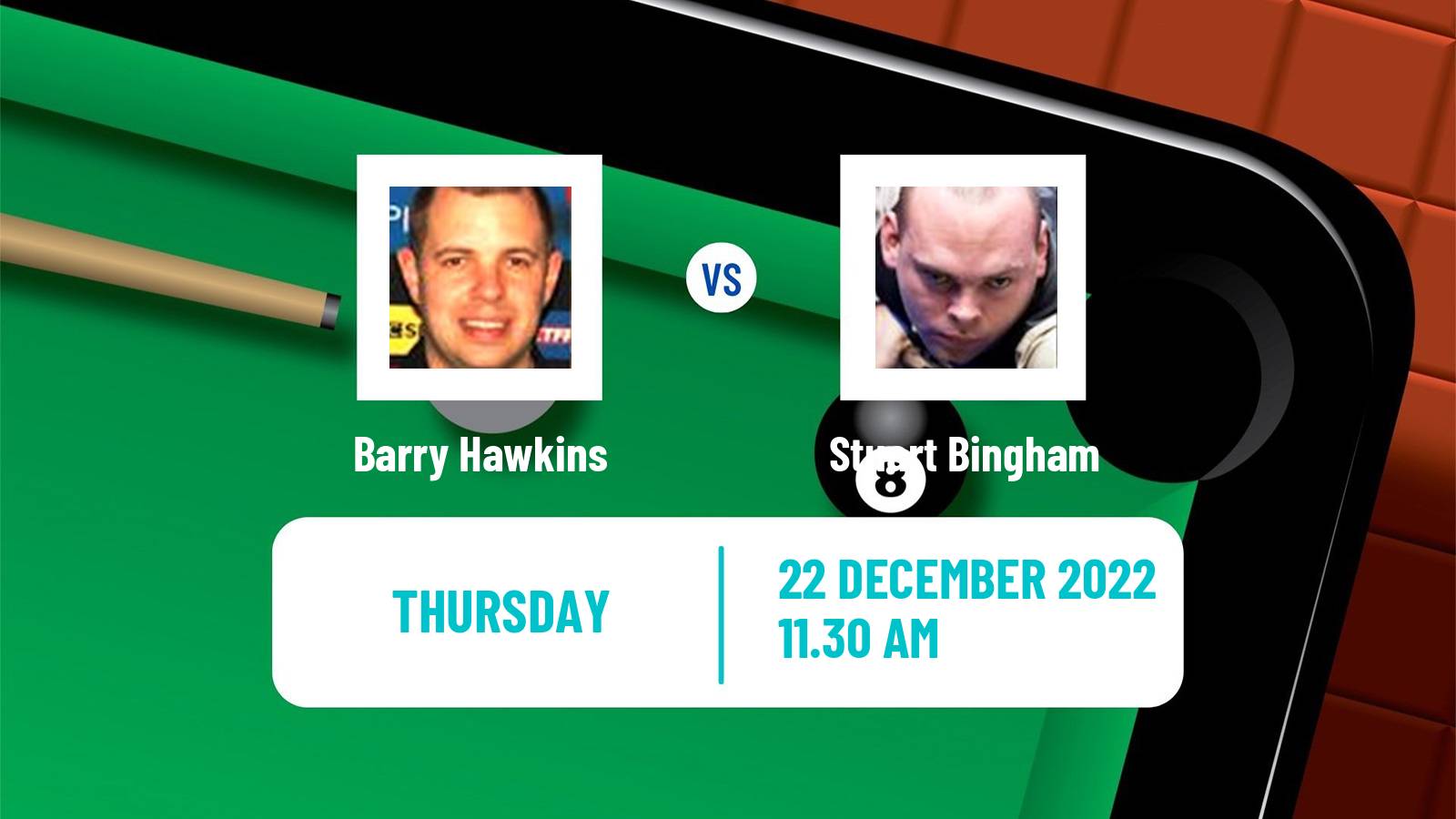 Snooker Snooker Barry Hawkins - Stuart Bingham