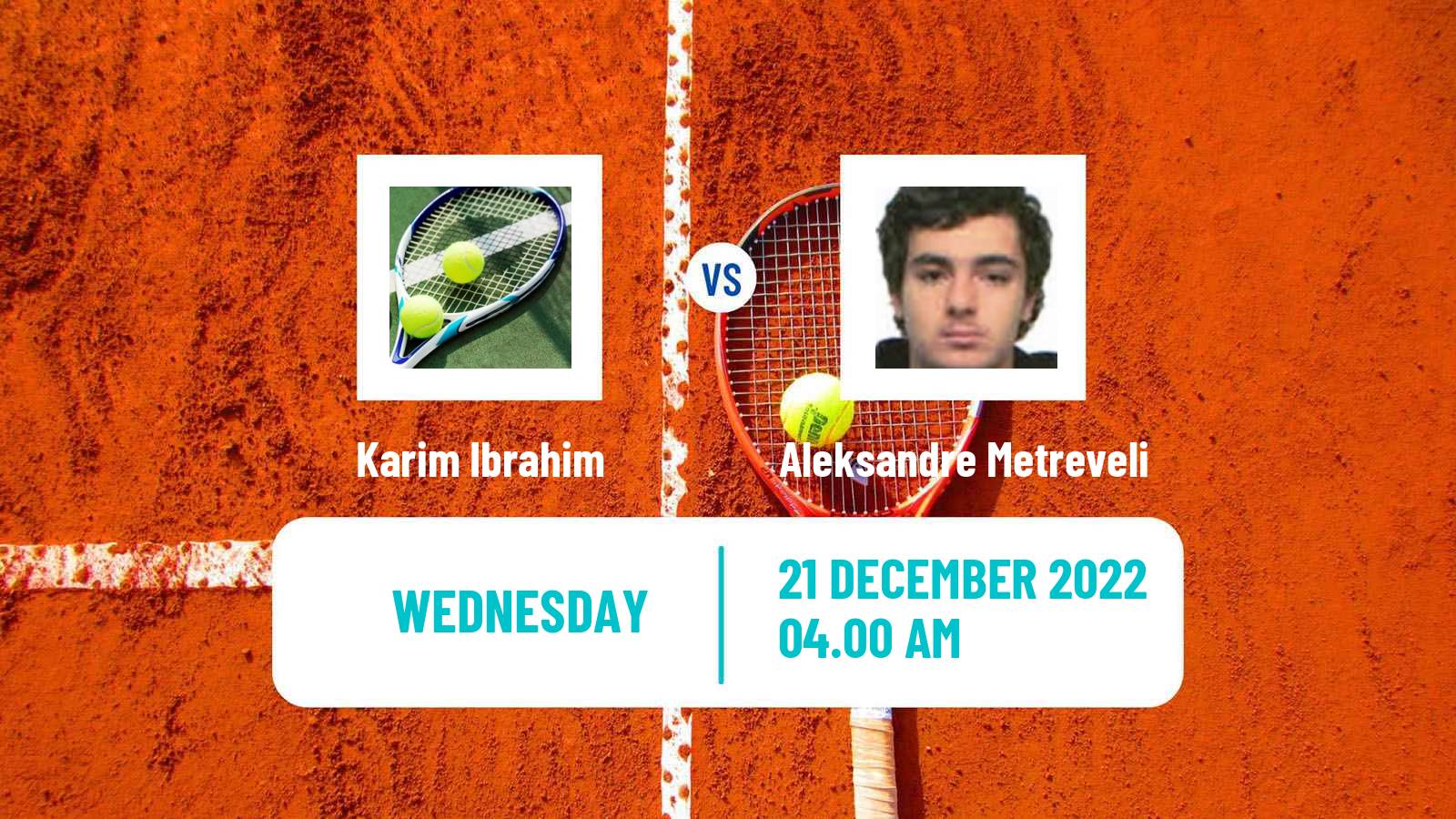 Tennis ITF Tournaments Karim Ibrahim - Aleksandre Metreveli