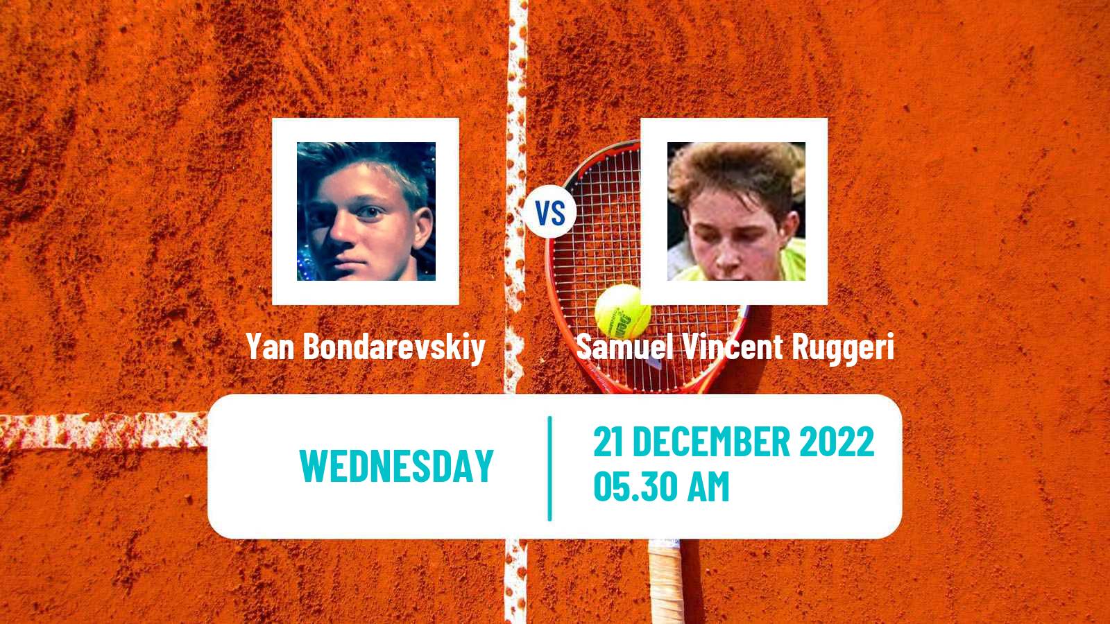 Tennis ITF Tournaments Yan Bondarevskiy - Samuel Vincent Ruggeri
