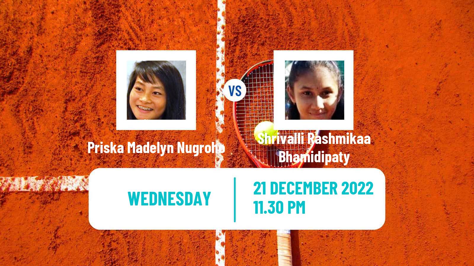 Tennis ITF Tournaments Priska Madelyn Nugroho - Shrivalli Rashmikaa Bhamidipaty