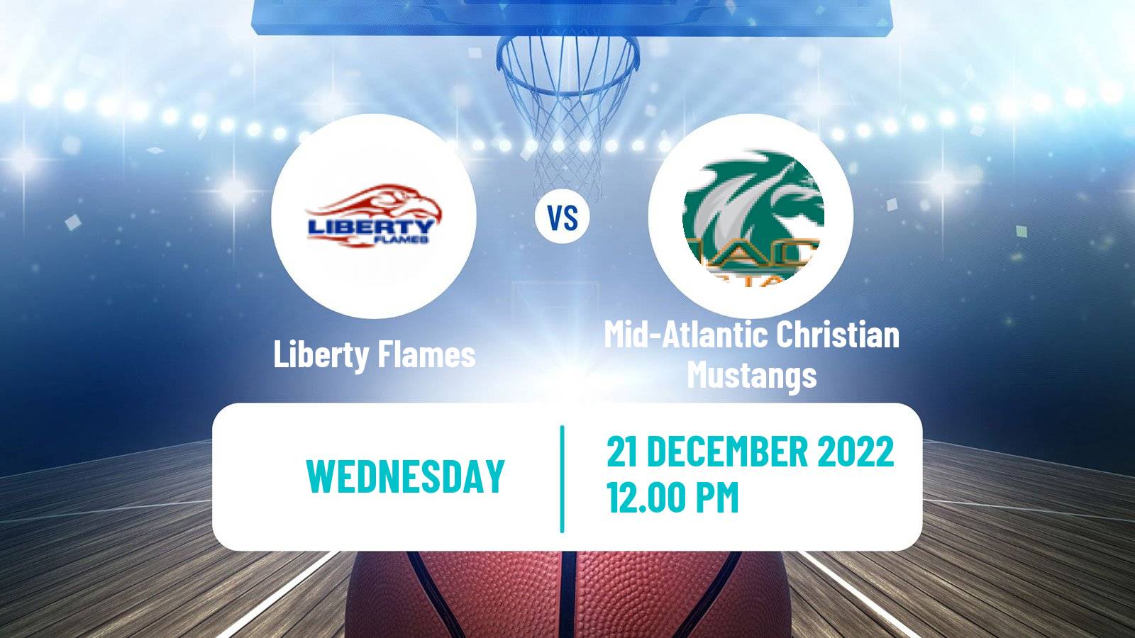 Basketball NCAA College Basketball Liberty Flames - Mid-Atlantic Christian Mustangs