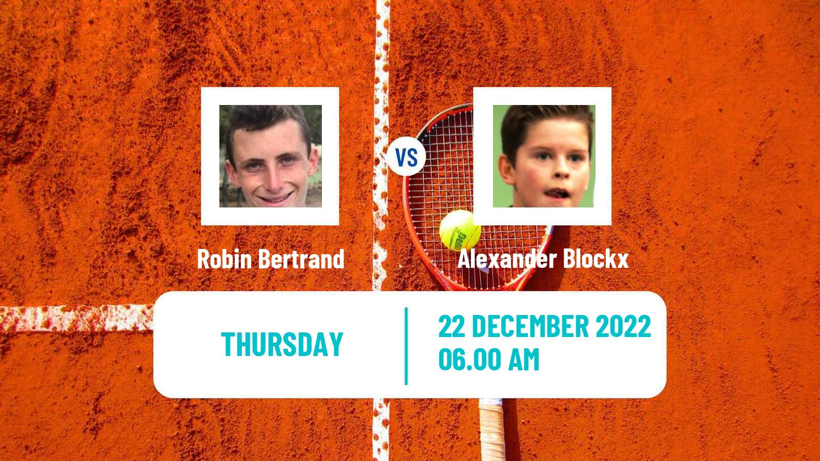 Tennis ITF Tournaments Robin Bertrand - Alexander Blockx