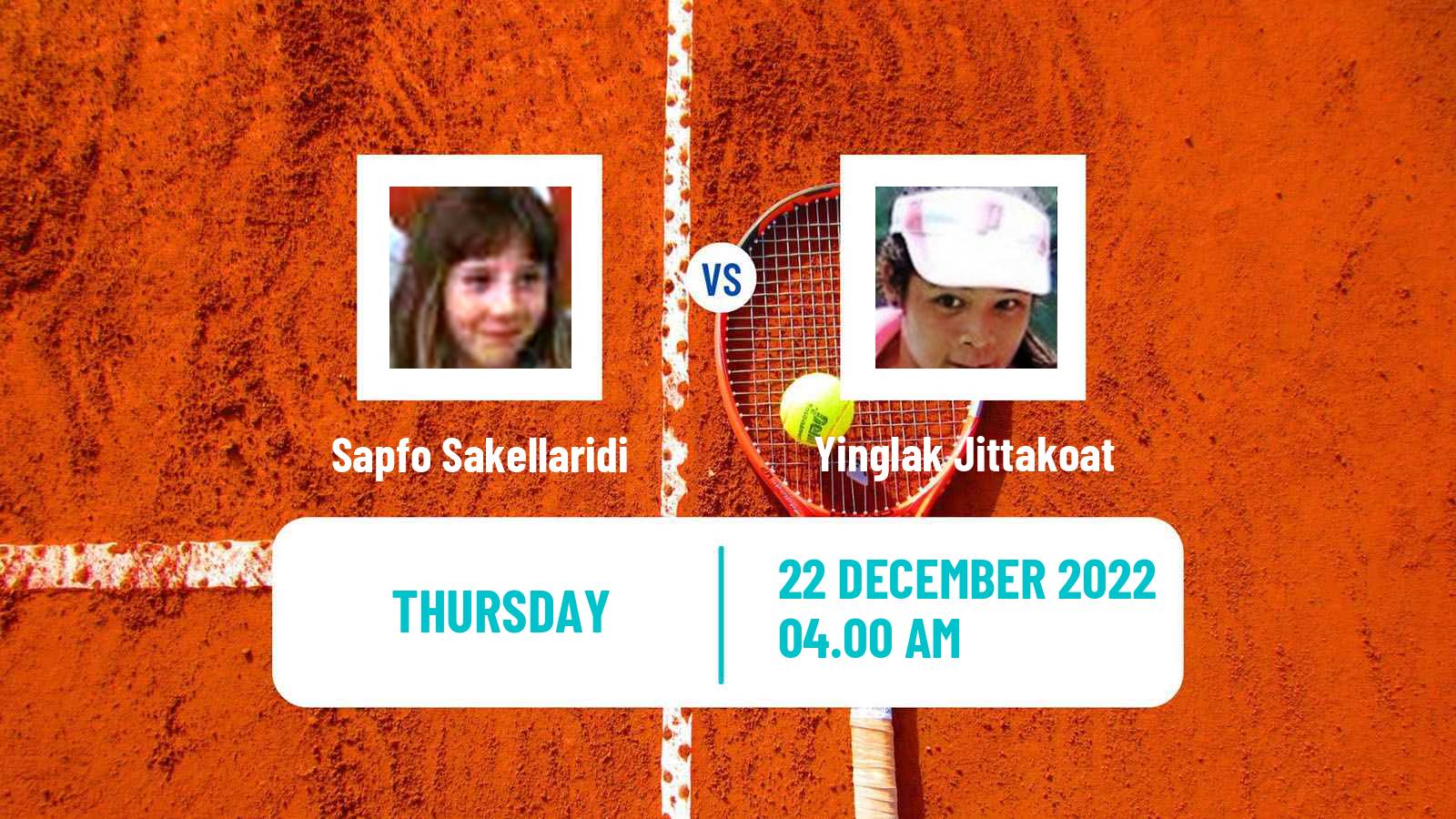 Tennis ITF Tournaments Sapfo Sakellaridi - Yinglak Jittakoat