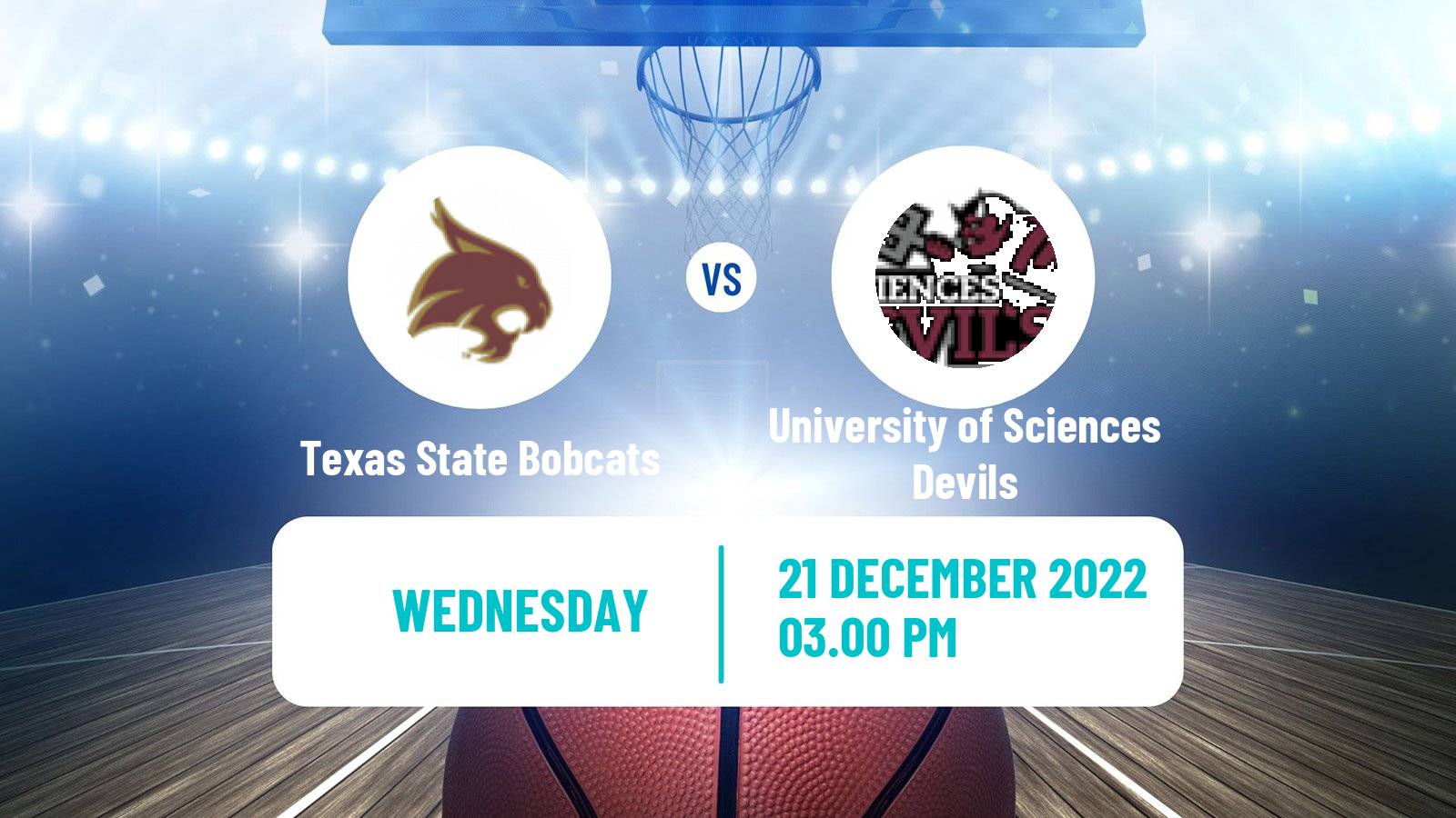 Basketball NCAA College Basketball Texas State Bobcats - University of Sciences Devils