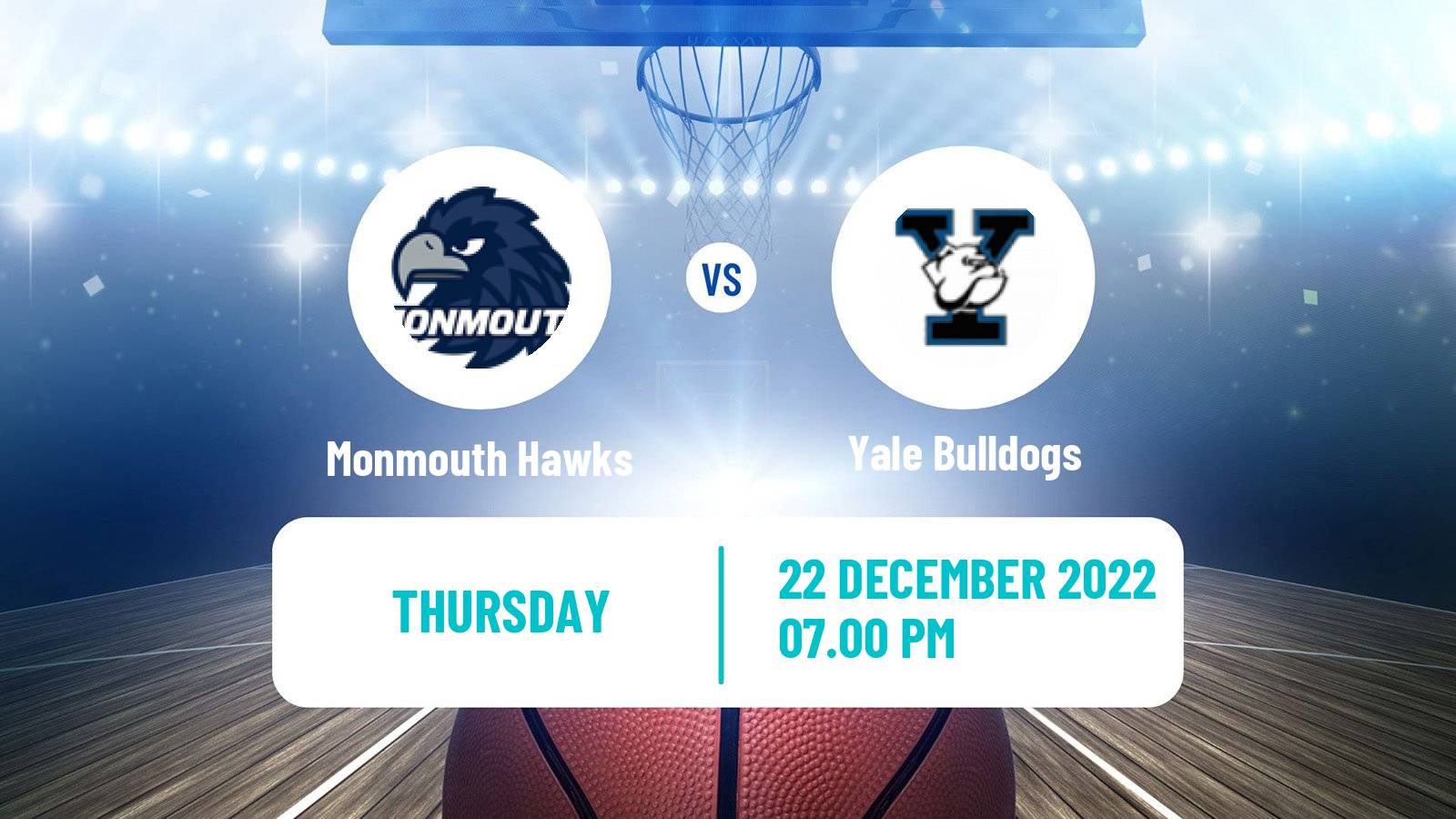 Basketball NCAA College Basketball Monmouth Hawks - Yale Bulldogs