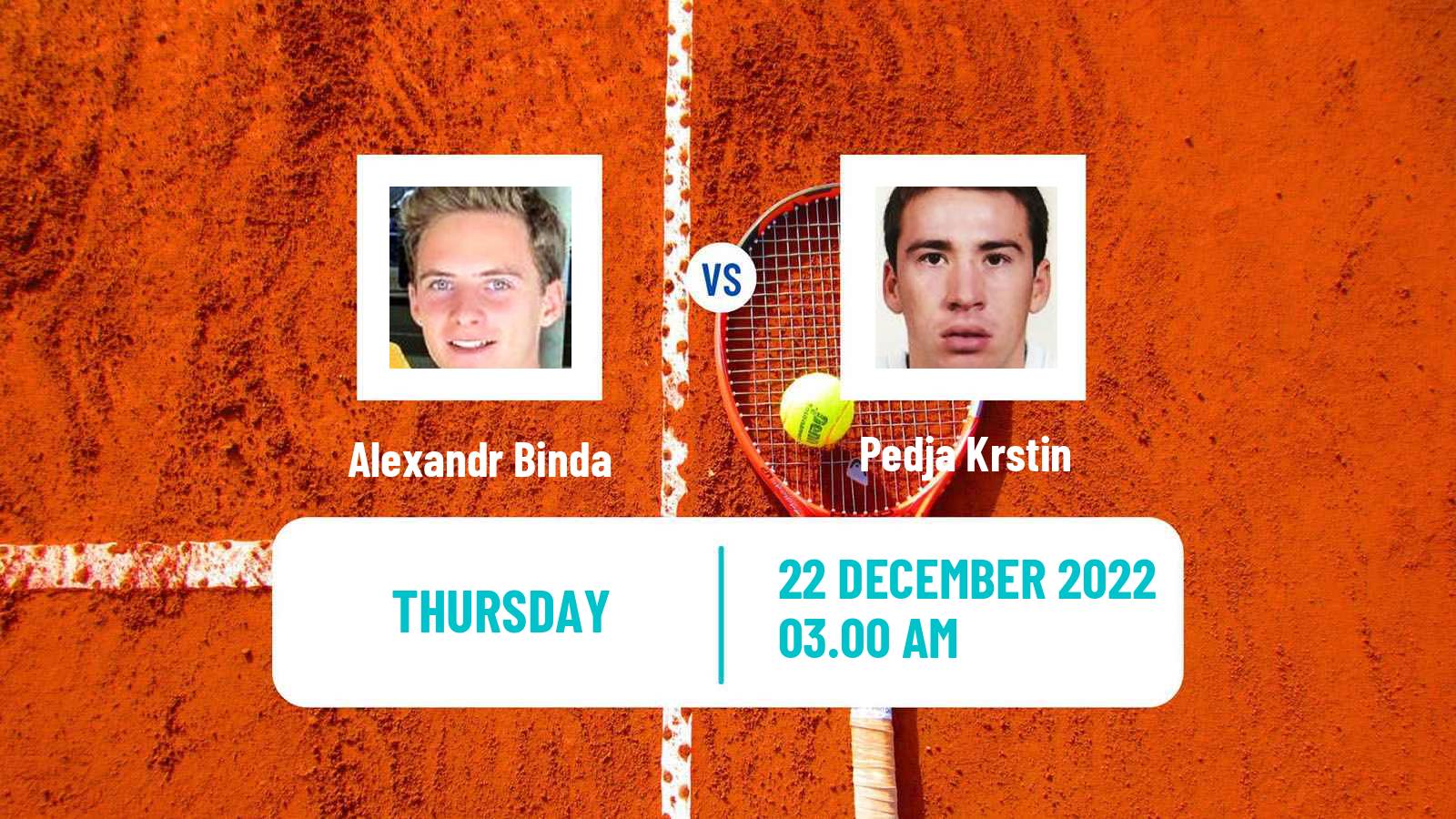 Tennis ITF Tournaments Alexandr Binda - Pedja Krstin