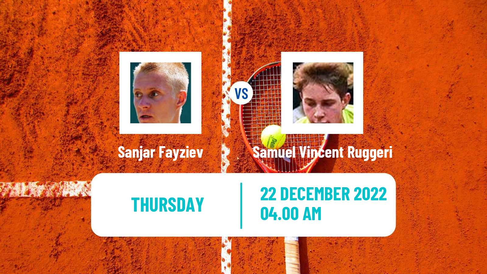 Tennis ITF Tournaments Sanjar Fayziev - Samuel Vincent Ruggeri