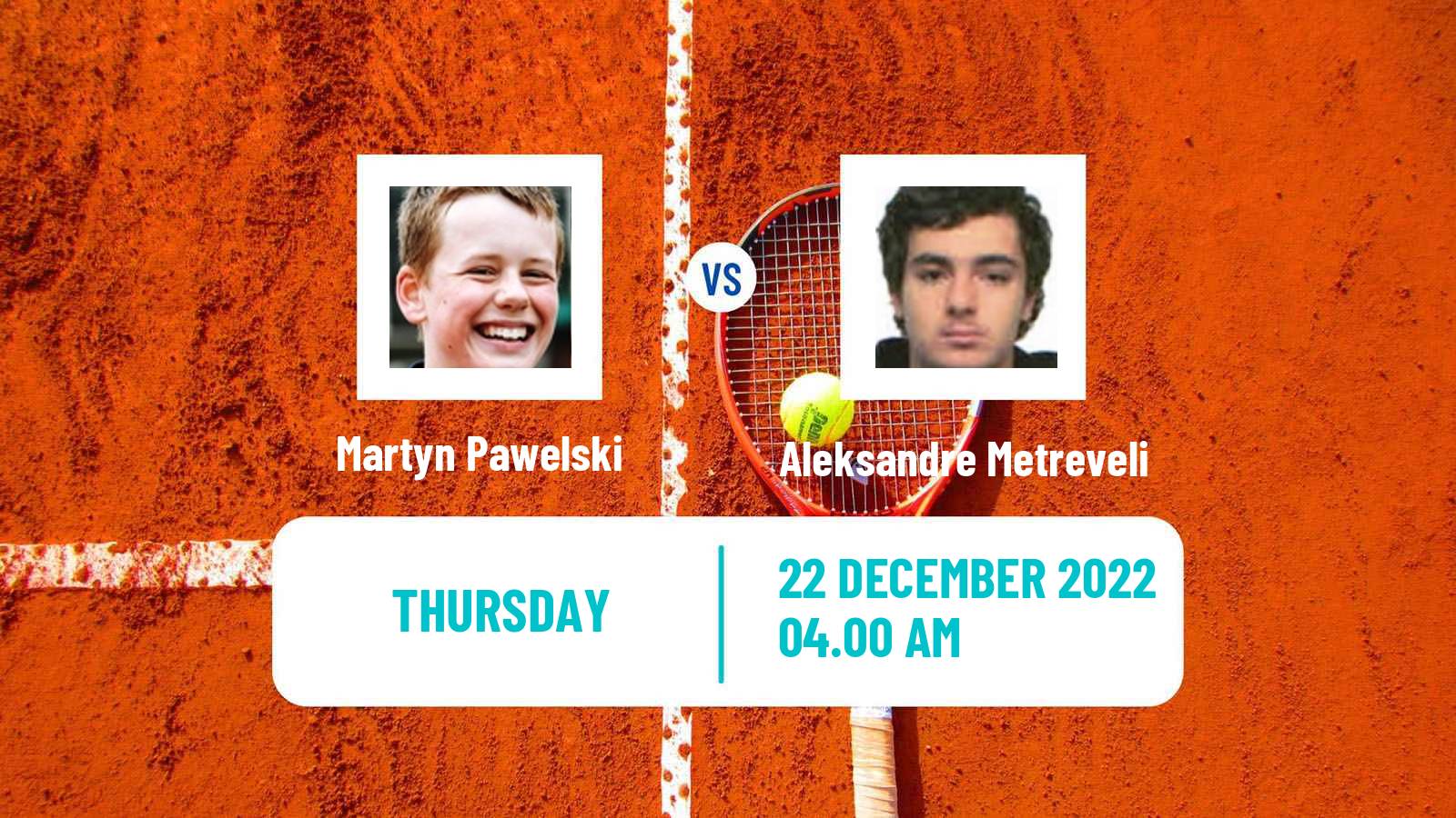 Tennis ITF Tournaments Martyn Pawelski - Aleksandre Metreveli