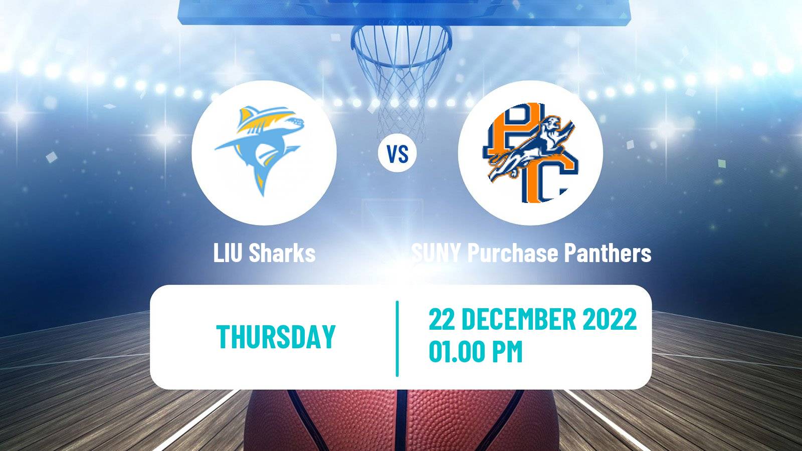 Basketball NCAA College Basketball LIU Sharks - SUNY Purchase Panthers