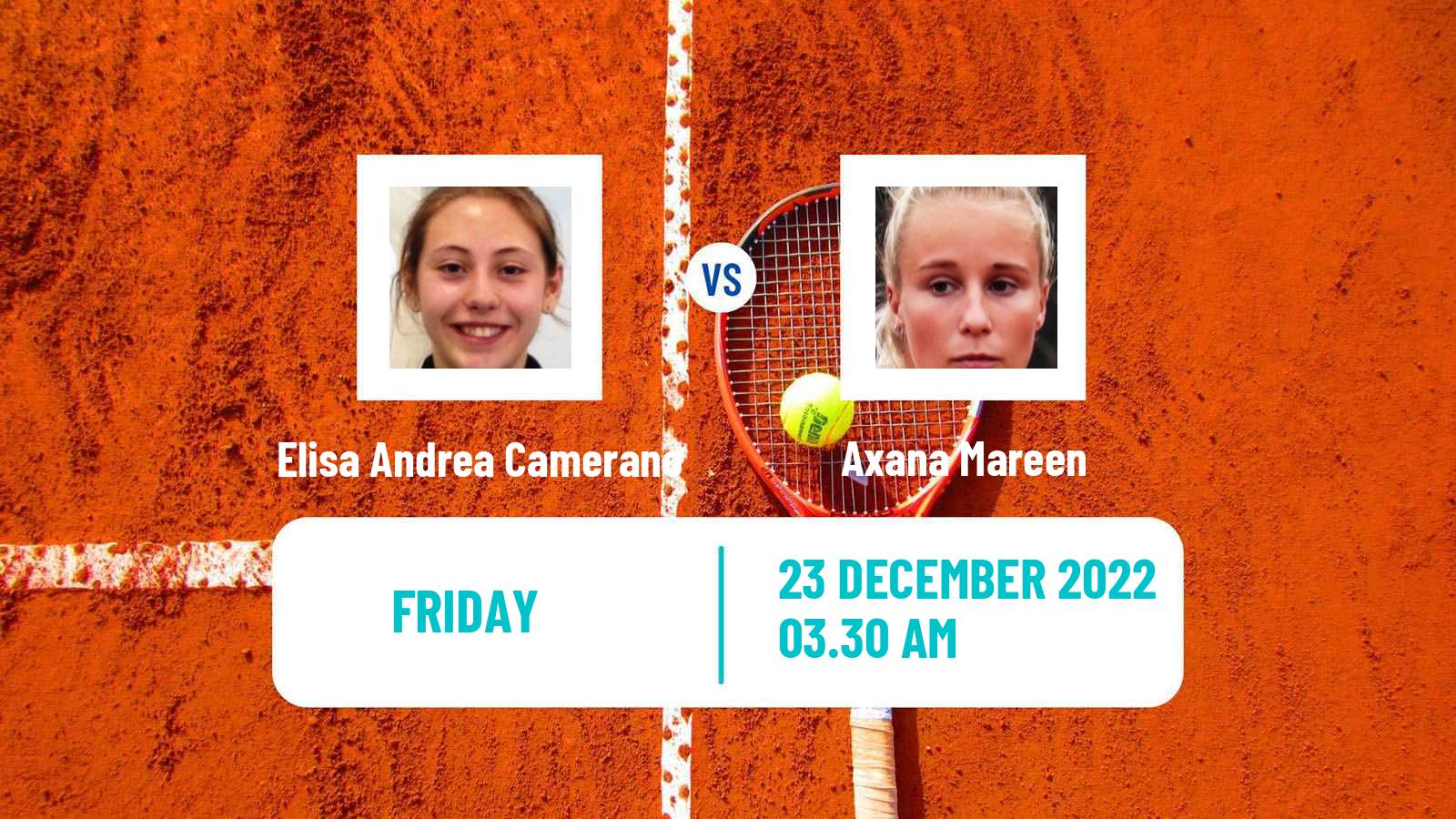 Tennis ITF Tournaments Elisa Andrea Camerano - Axana Mareen
