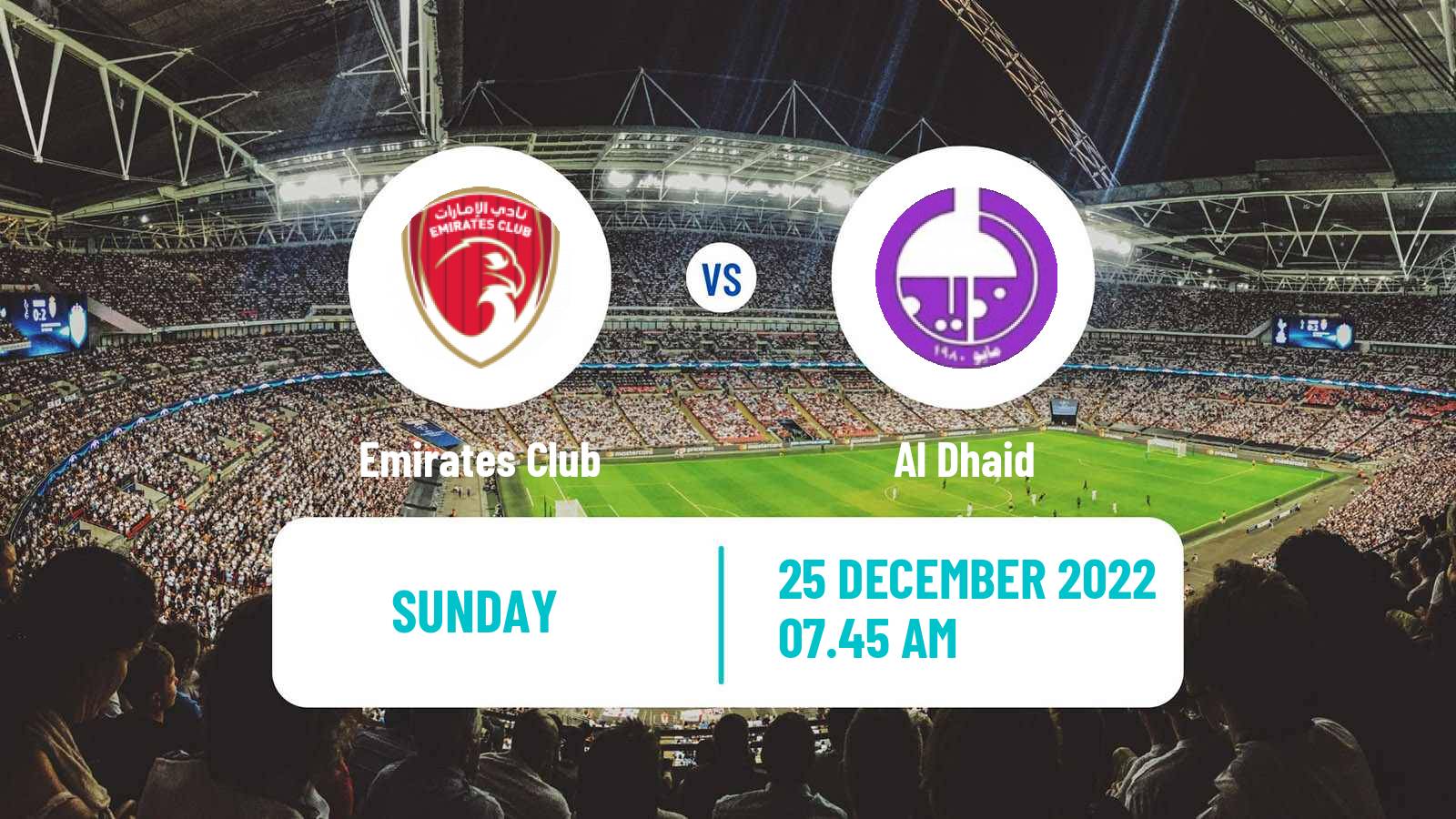 Soccer UAE Division 1 Emirates Club - Al Dhaid