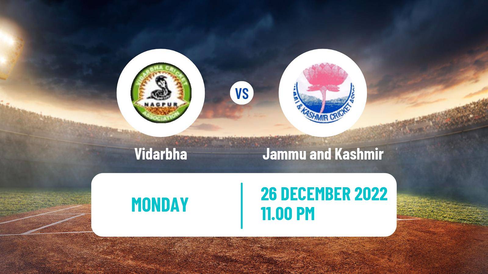 Cricket Ranji Trophy Vidarbha - Jammu and Kashmir