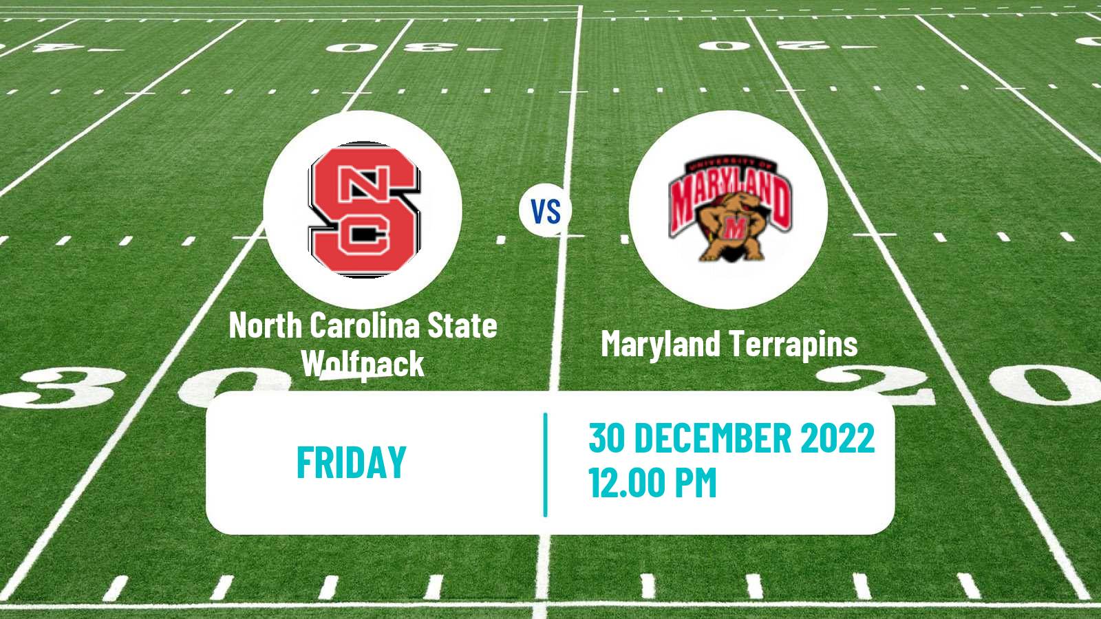 American football NCAA College Football North Carolina State Wolfpack - Maryland Terrapins