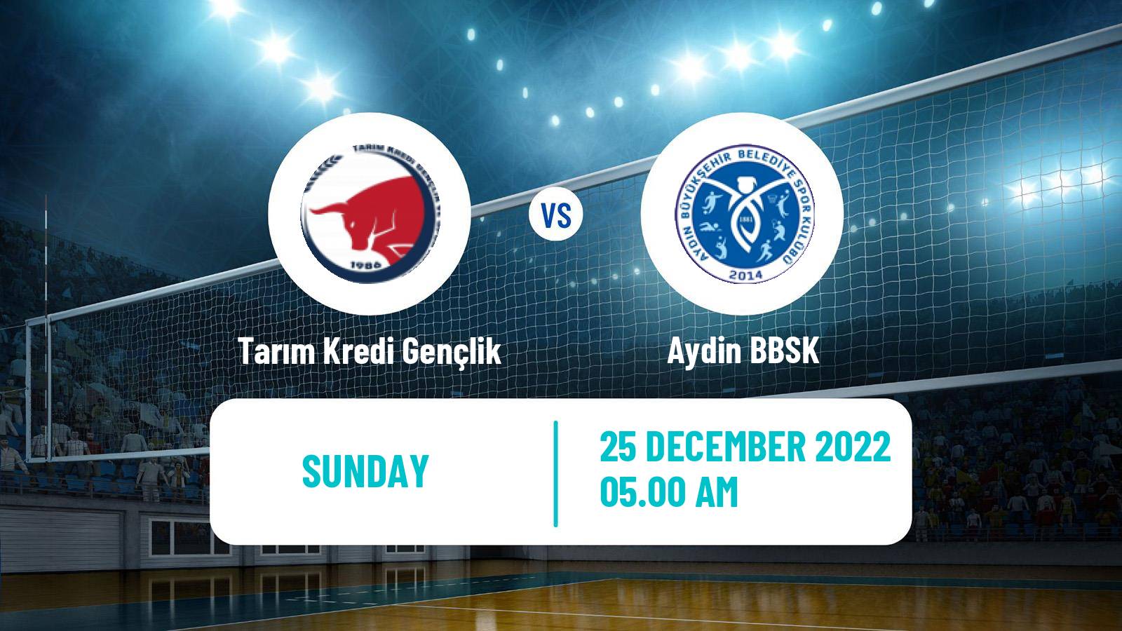 Volleyball Turkish 1 Ligi Volleyball Tarım Kredi Gençlik - Aydin BBSK