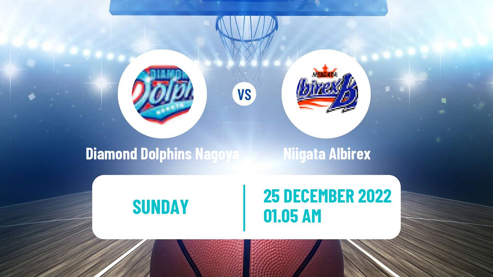 Basketball BJ League Diamond Dolphins Nagoya - Niigata Albirex