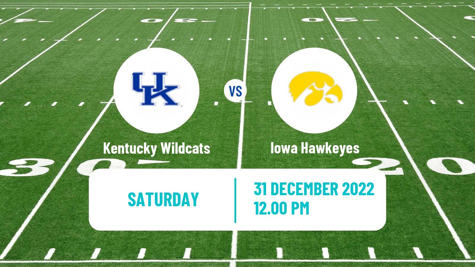 American football NCAA College Football Kentucky Wildcats - Iowa Hawkeyes