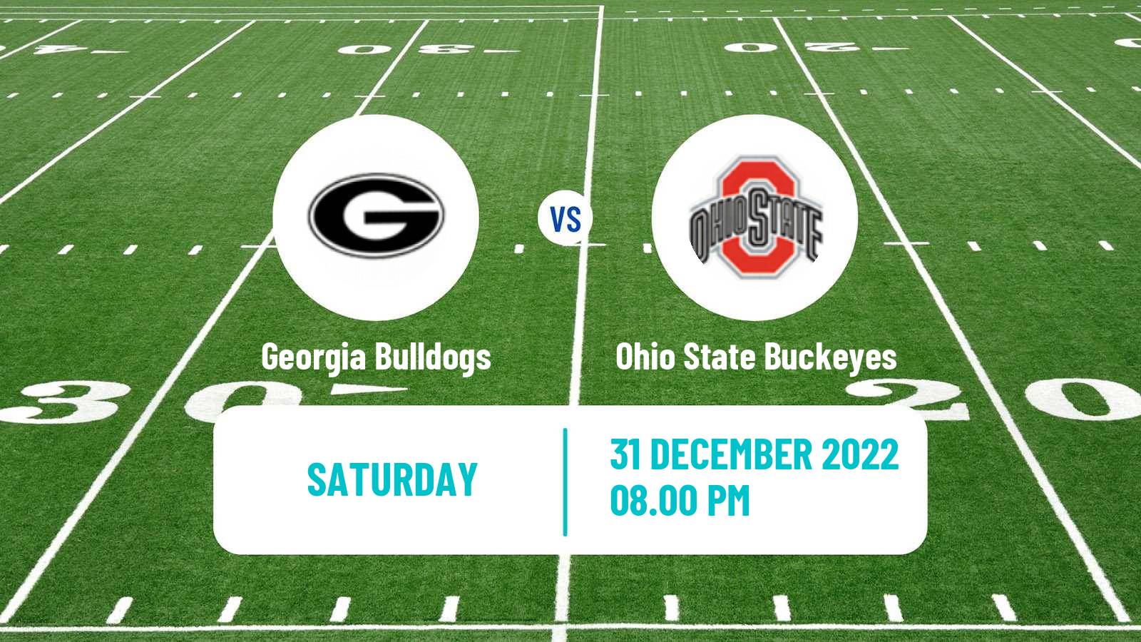 American football NCAA College Football Georgia Bulldogs - Ohio State Buckeyes