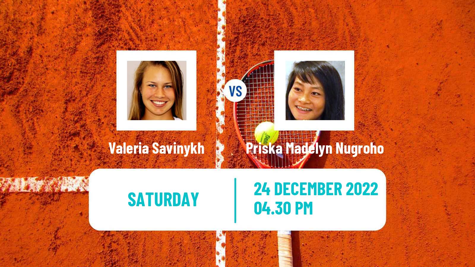 Tennis ITF Tournaments Valeria Savinykh - Priska Madelyn Nugroho