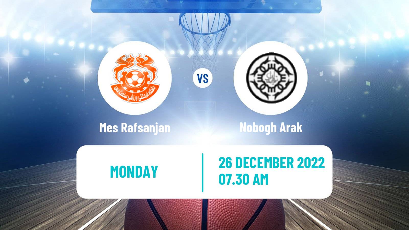 Basketball Iran Super League Basketball Mes Rafsanjan - Nobogh Arak