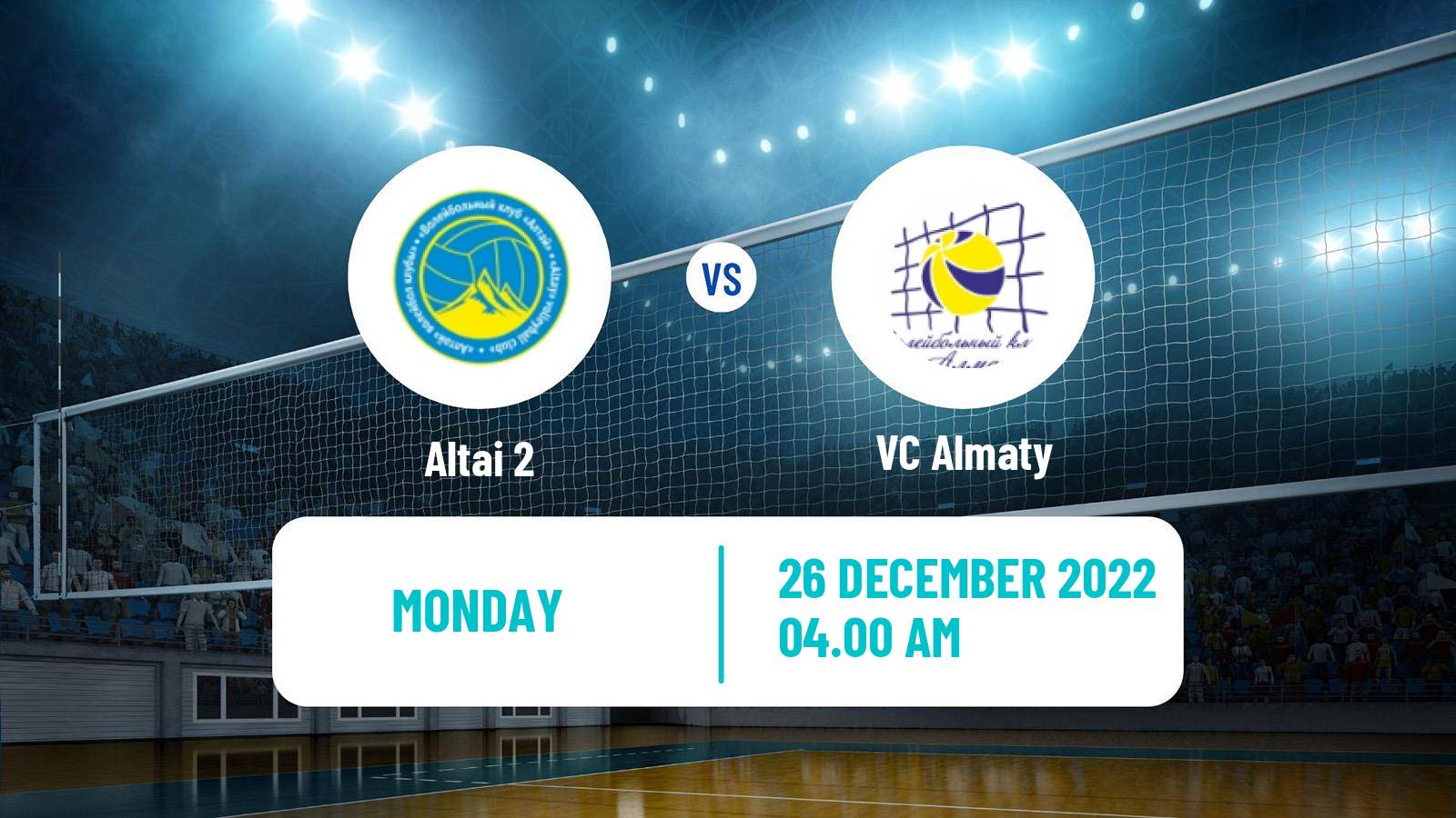 Volleyball Kazakh National League Volleyball Women Altai 2 - Almaty