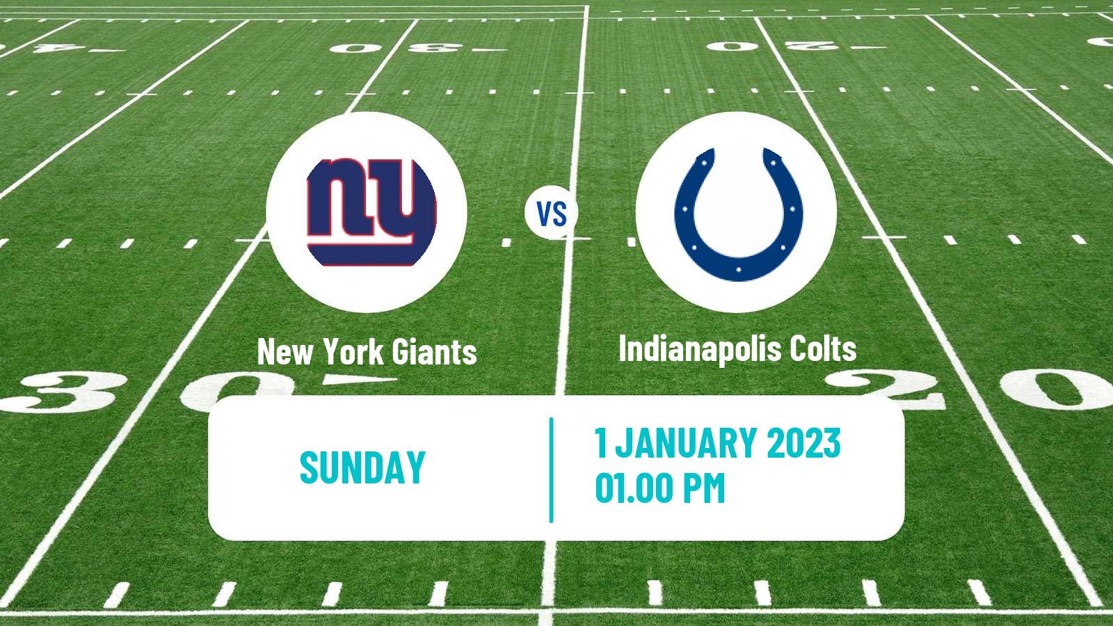 American football NFL New York Giants - Indianapolis Colts