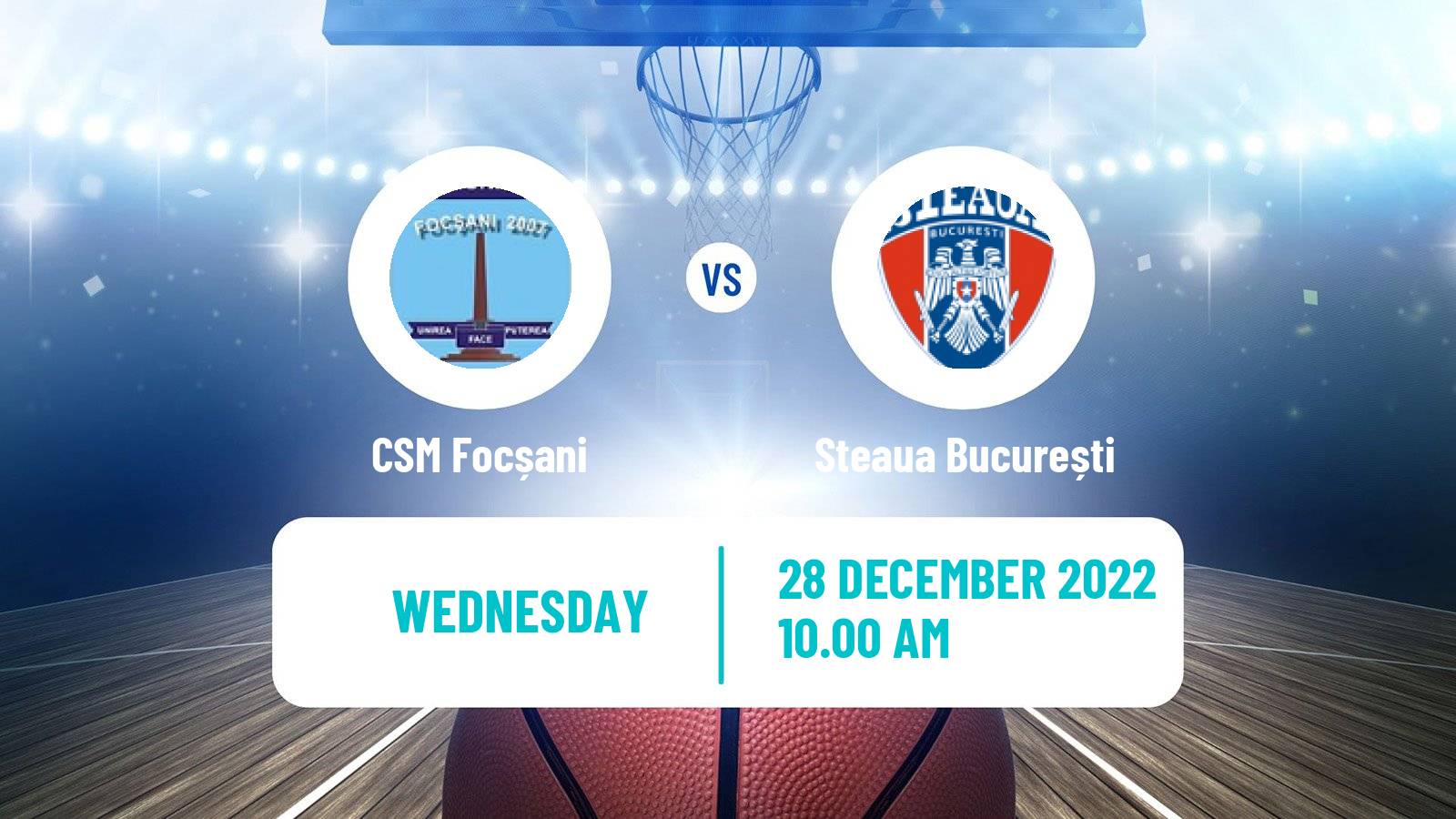 Basketball Romanian Divizia A Basketball CSM Focșani - Steaua București