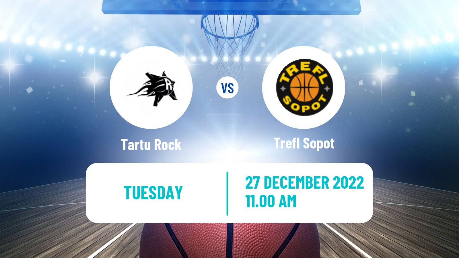 Basketball ENBL Tartu Rock - Trefl Sopot