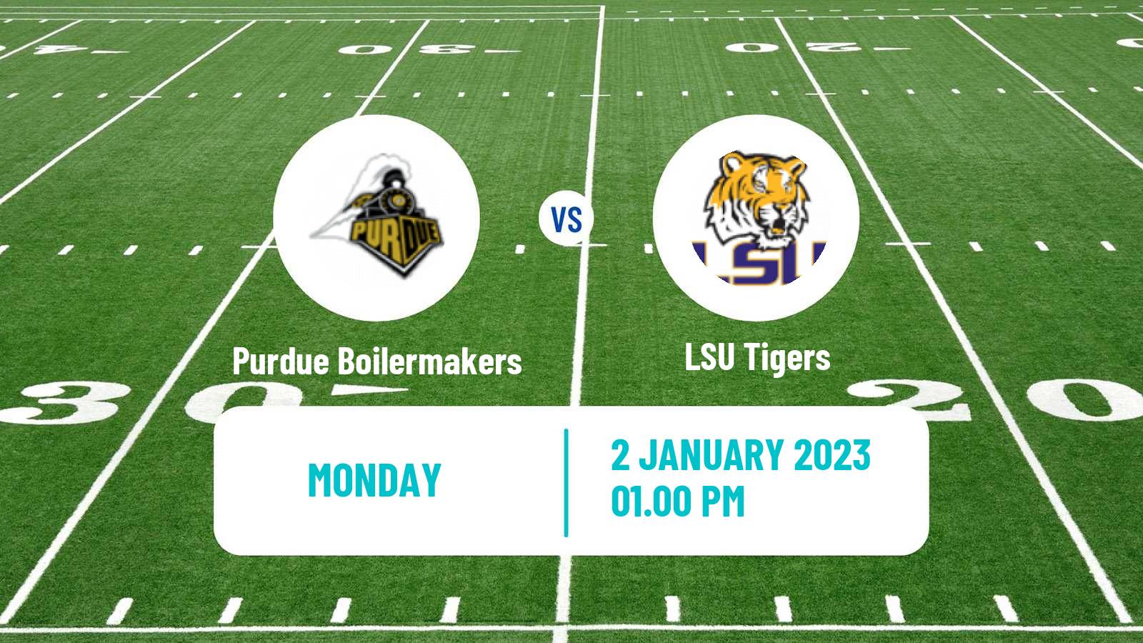 American football NCAA College Football Purdue Boilermakers - LSU Tigers