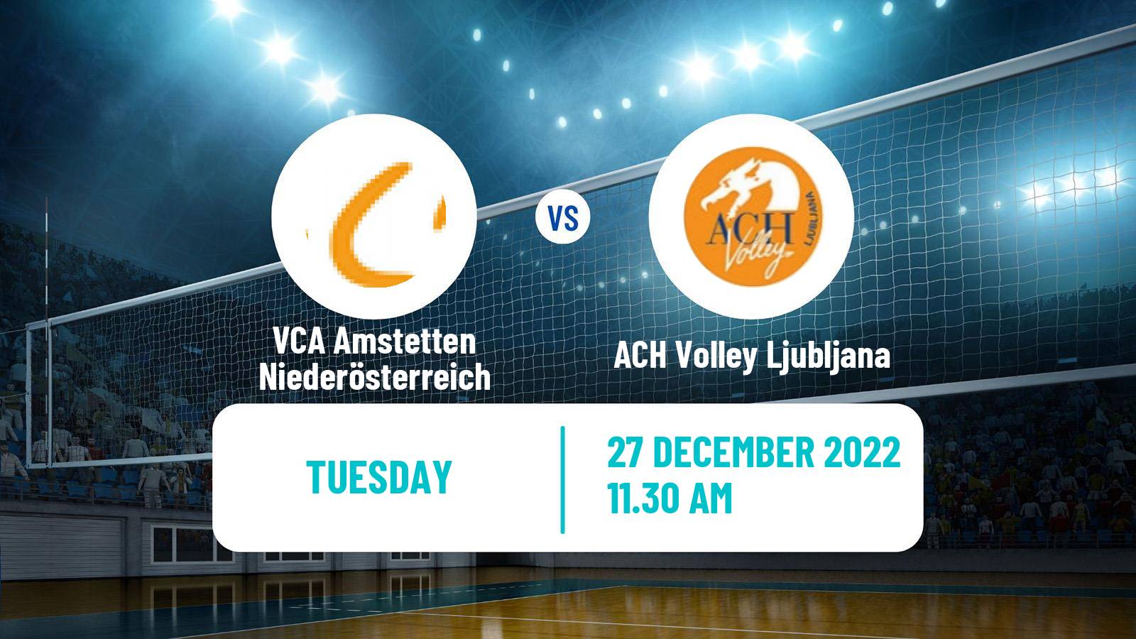 Volleyball MEVZA VCA Amstetten Niederösterreich - ACH Volley Ljubljana